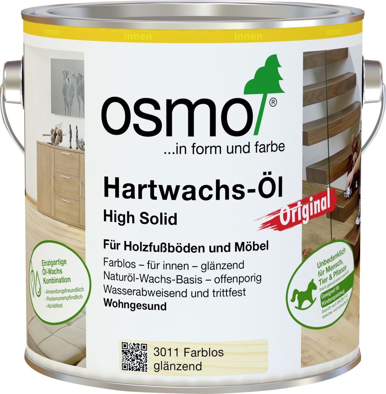 Osmo Hartholzöl Osmo Hartwachs-Öl 750 farblos glänzend ml Original
