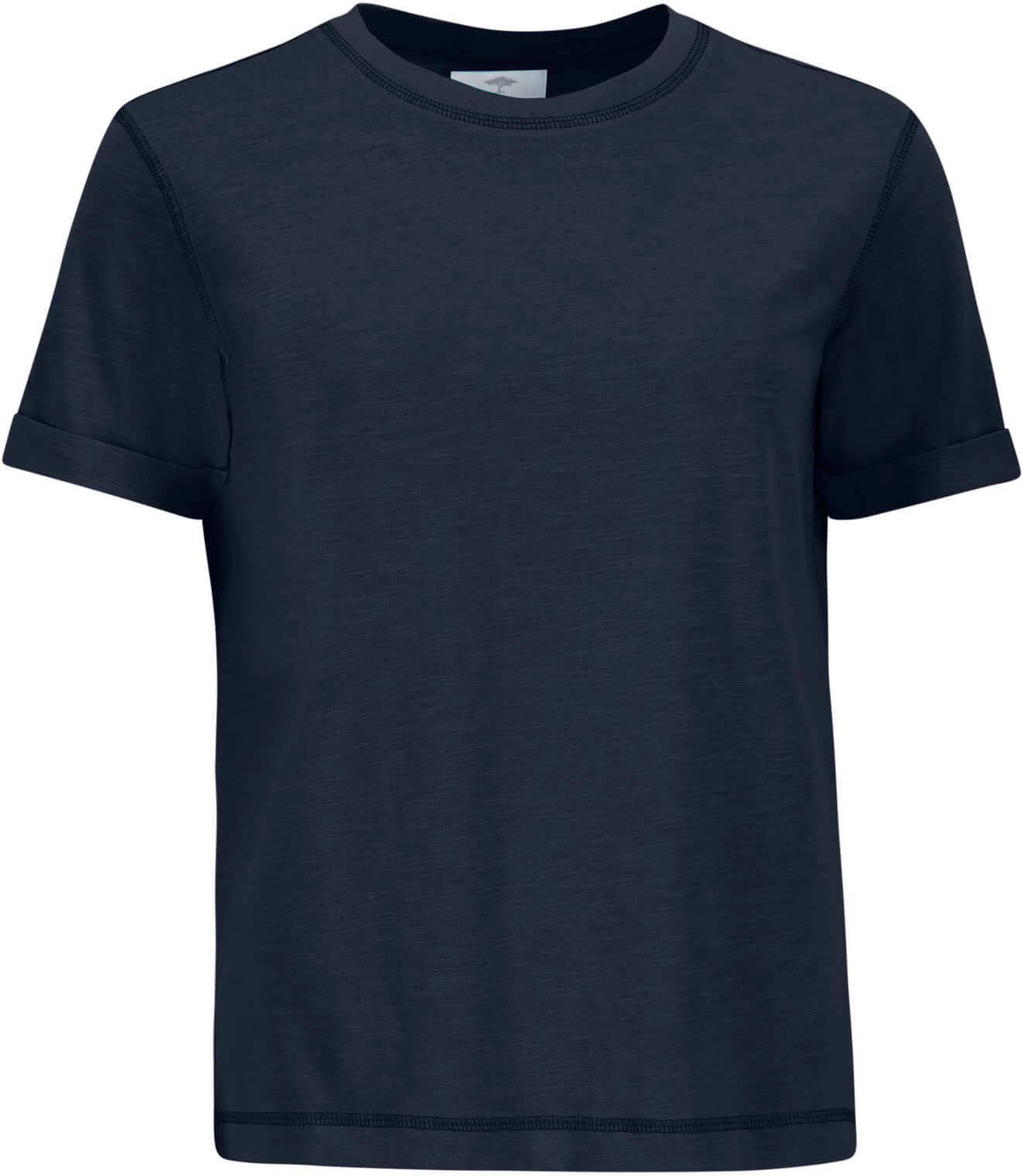 FYNCH-HATTON T-Shirt FYNCH-HATTON navy (1-tlg) Basic T-Shirt vorhanden Ziernähte