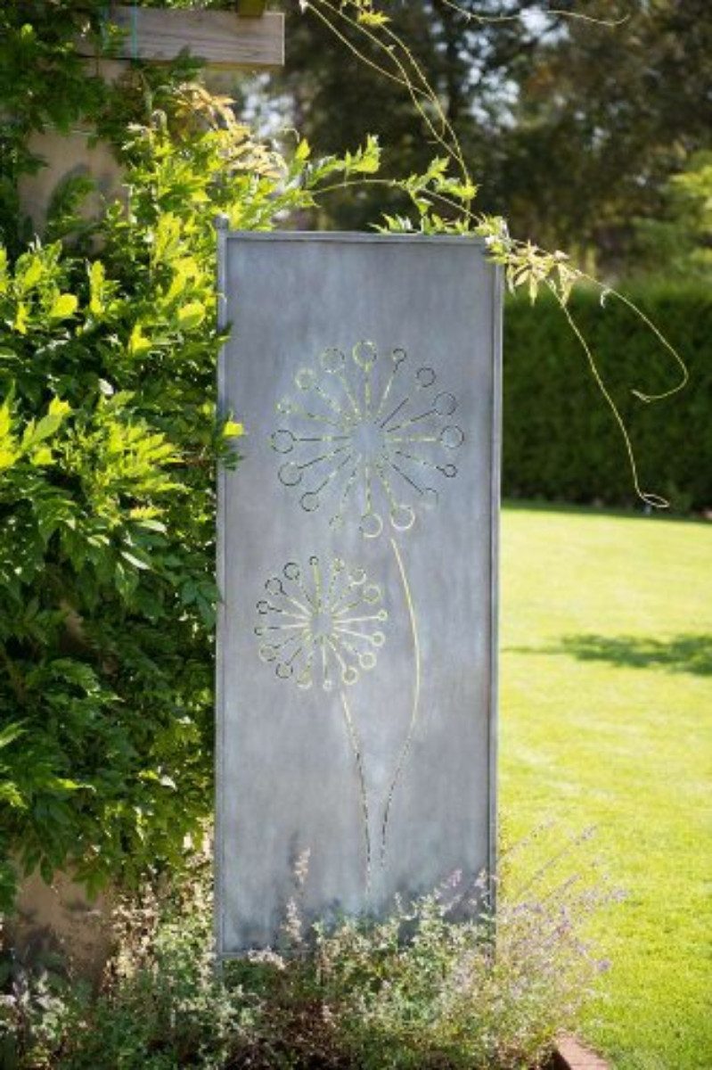 finehomegarden Gartenstecker Stele Metall Pusteblume Sichtschutz günstig online kaufen
