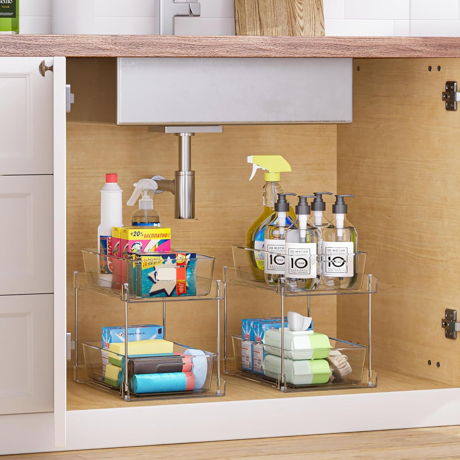 NUODWELL Organizer Multifunktionale Spülschrank, Doppelschicht Unterschrank günstig online kaufen