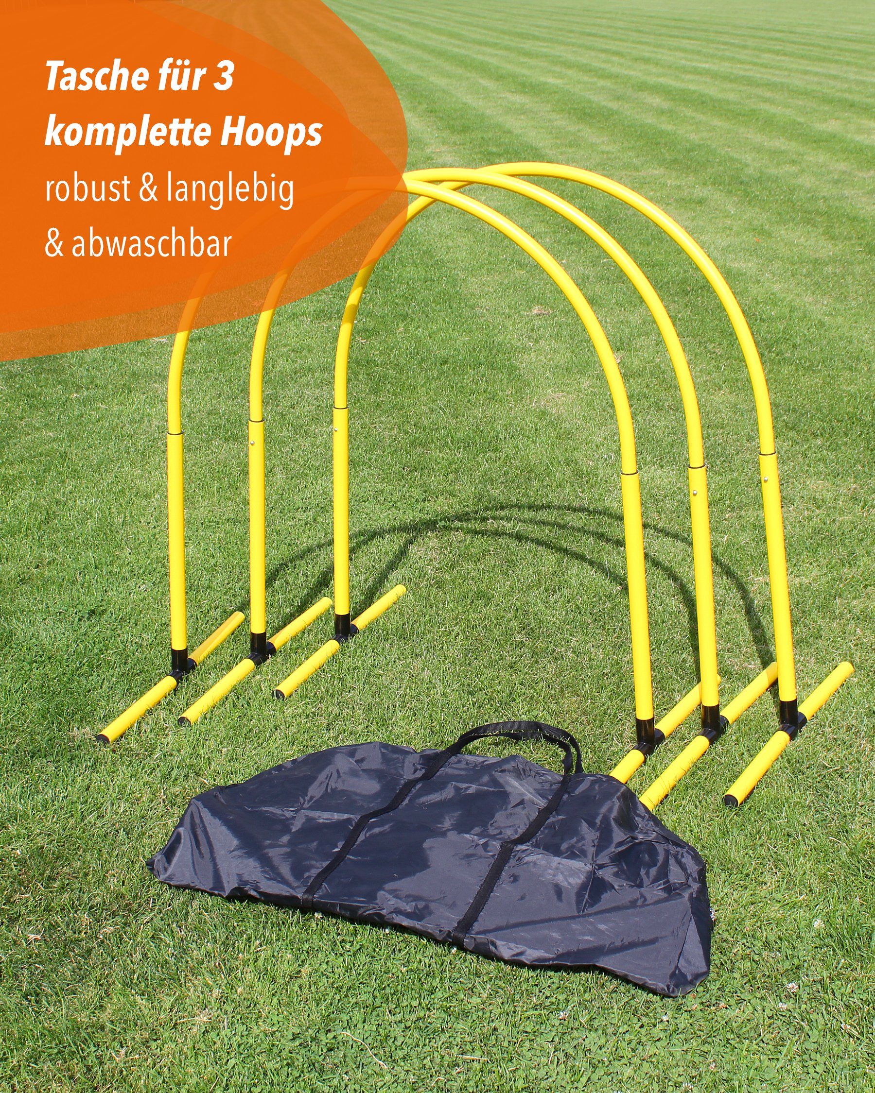 Superhund Sporttasche Tragetasche für 3 x Hoops, schwarz