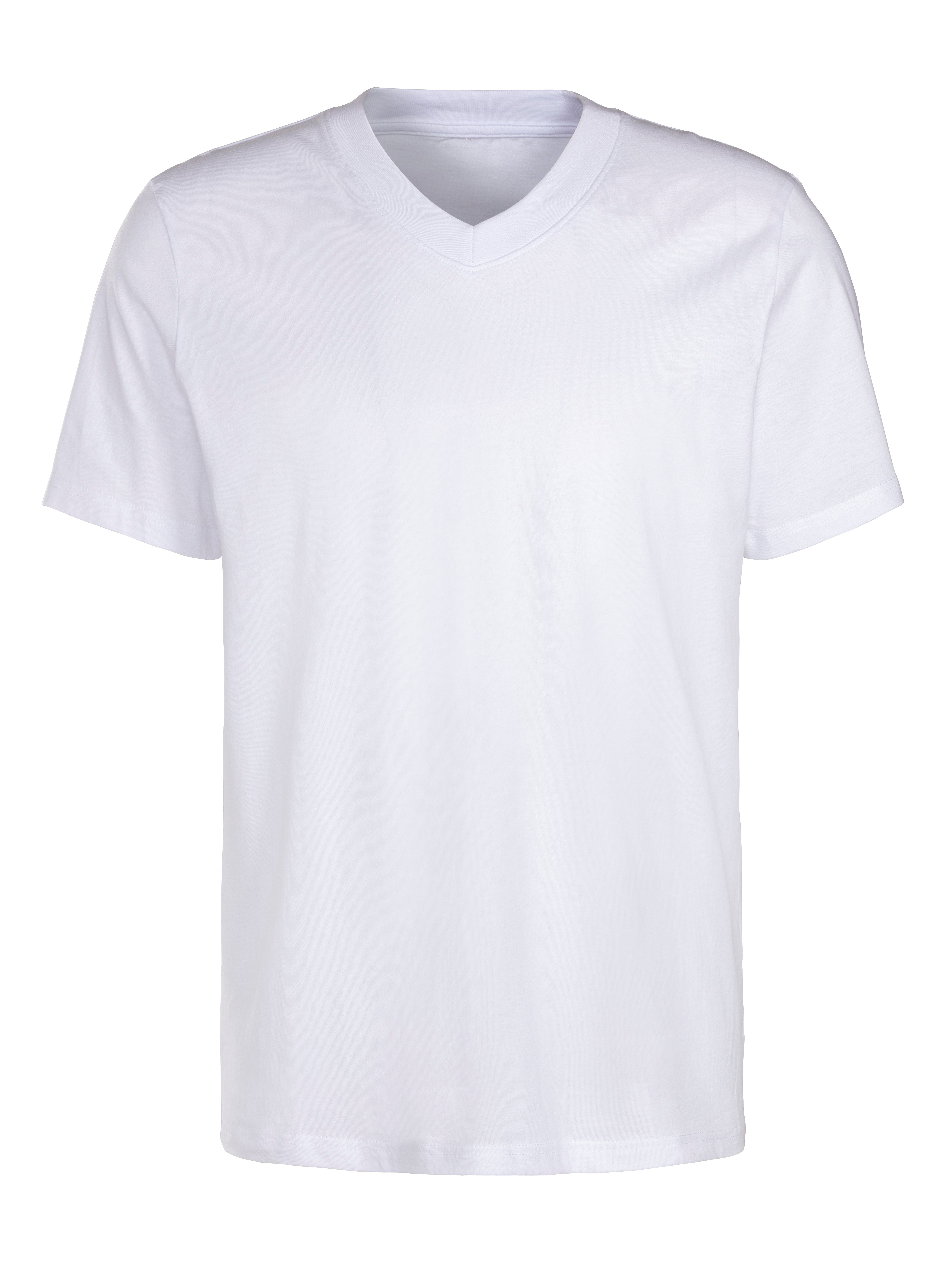 KangaROOS T-Shirt Regular Fit, (2er-Pack) Freizeitshirt mit Kurzarm, V-Ausschnitt aus reine Baumwolle