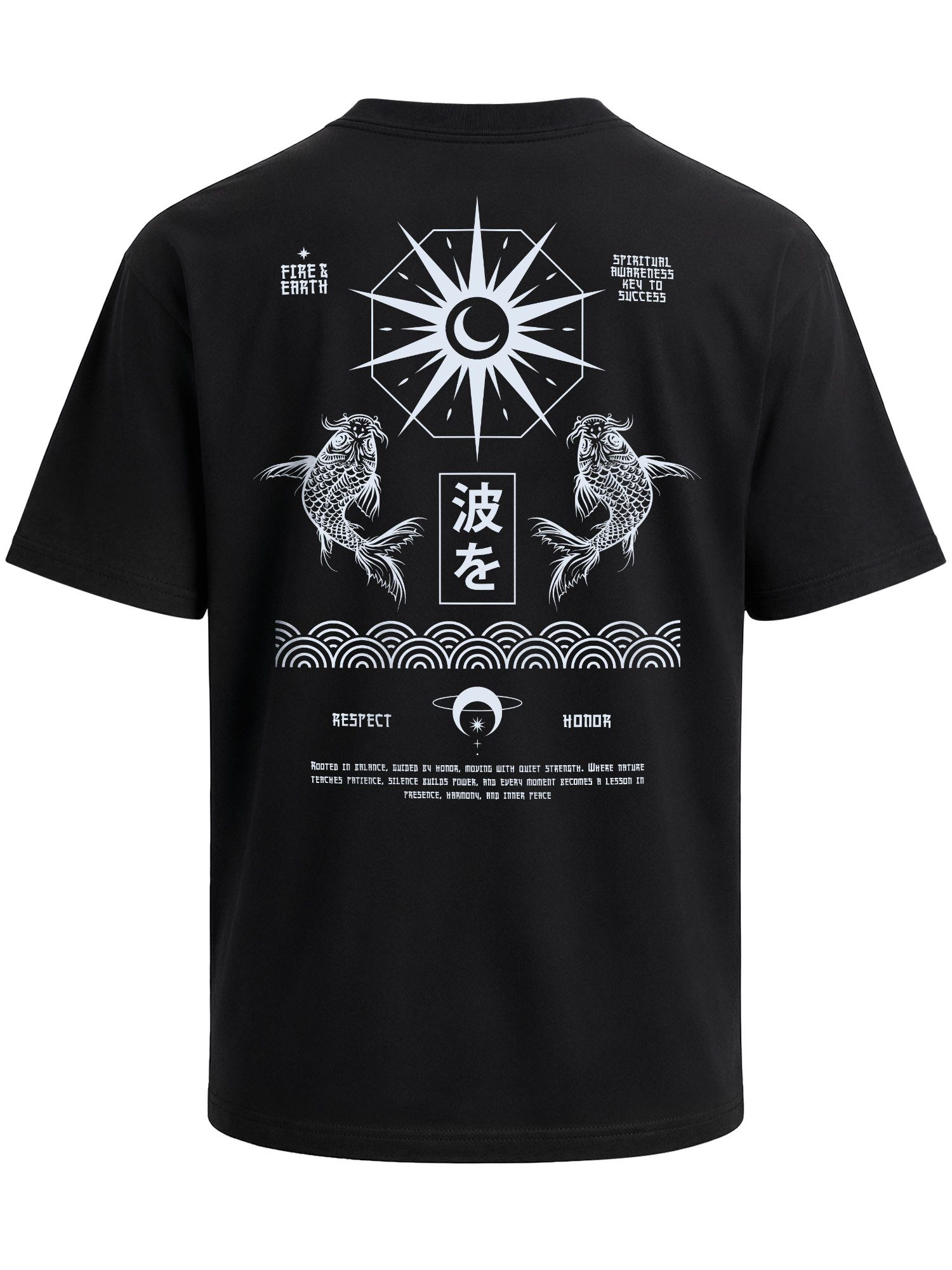 Neverless Oversize-Shirt Herren T-Shirt - Spiritual Awareness - Oversized Relaxed Fit Sommer mit Print