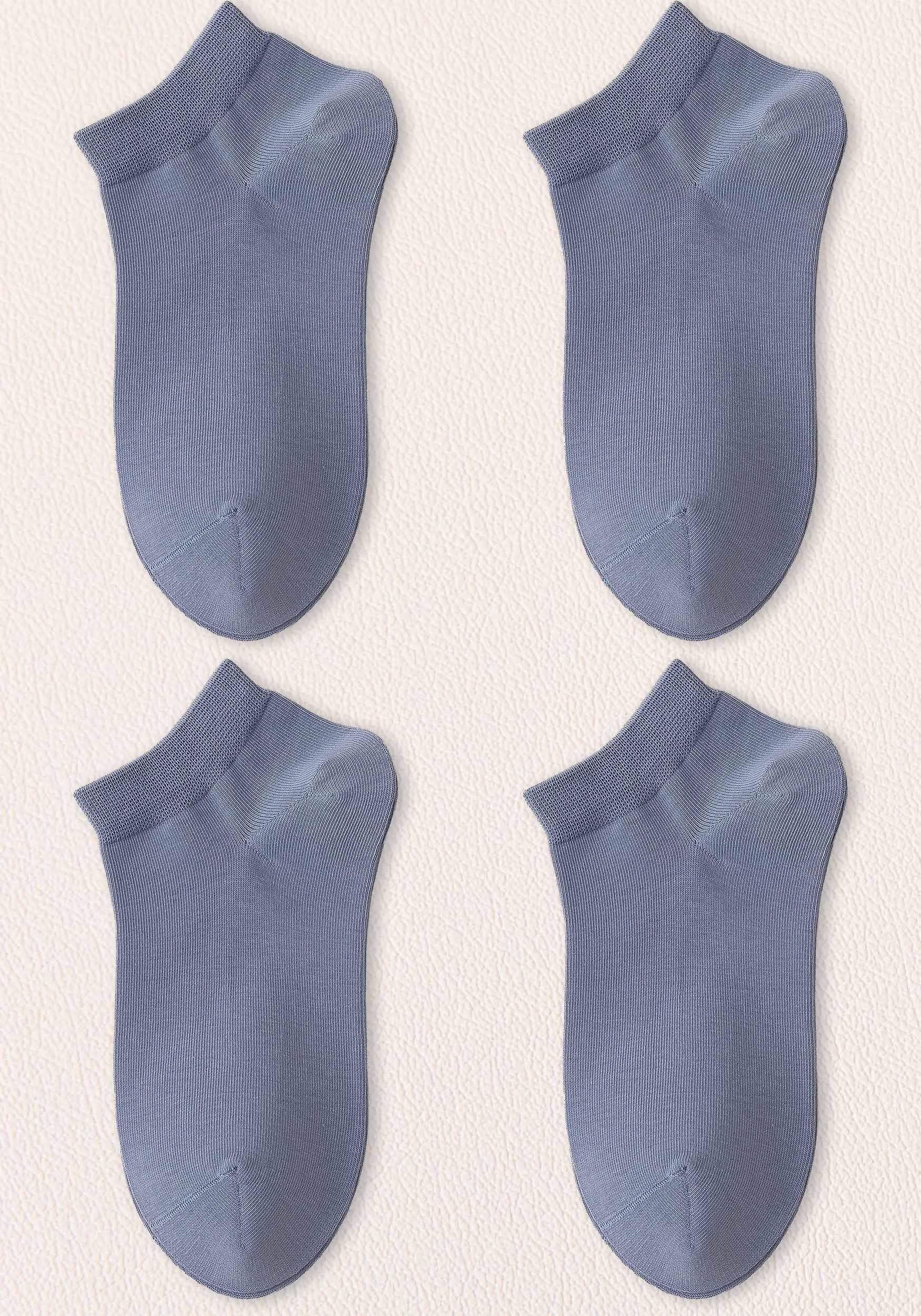 MAGICSHE Freizeitsocken Damen Socken– warm, atmungsaktiv,lange haltbar, kein Verrutschen (4-Paar) Invisible Socken bequem Sneakersocken Blau