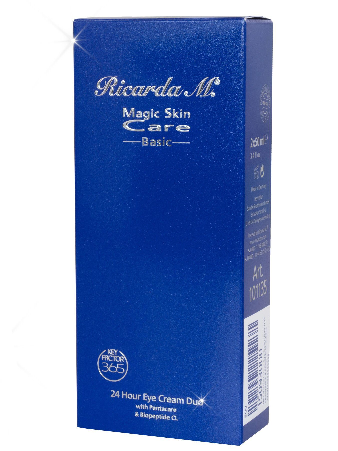 Ricarda M. Anti-Aging-Augencreme "MSC Basic 24H Eye Cream Duo", 2-tlg., 2x50ml, mit Anti-Aging-Formel: feuchtigkeitsspendend & reduziert Falten