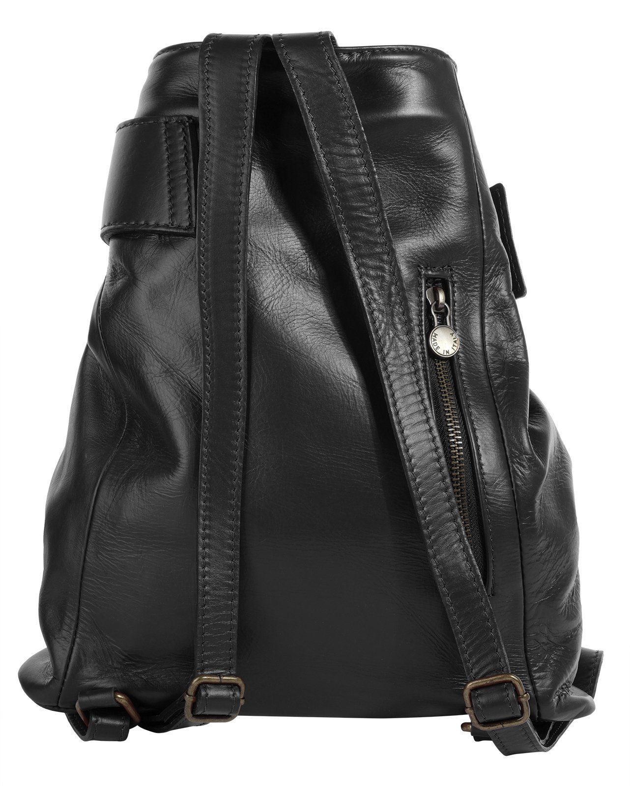 Piké Cityrucksack, echt Leder, Made in Italy