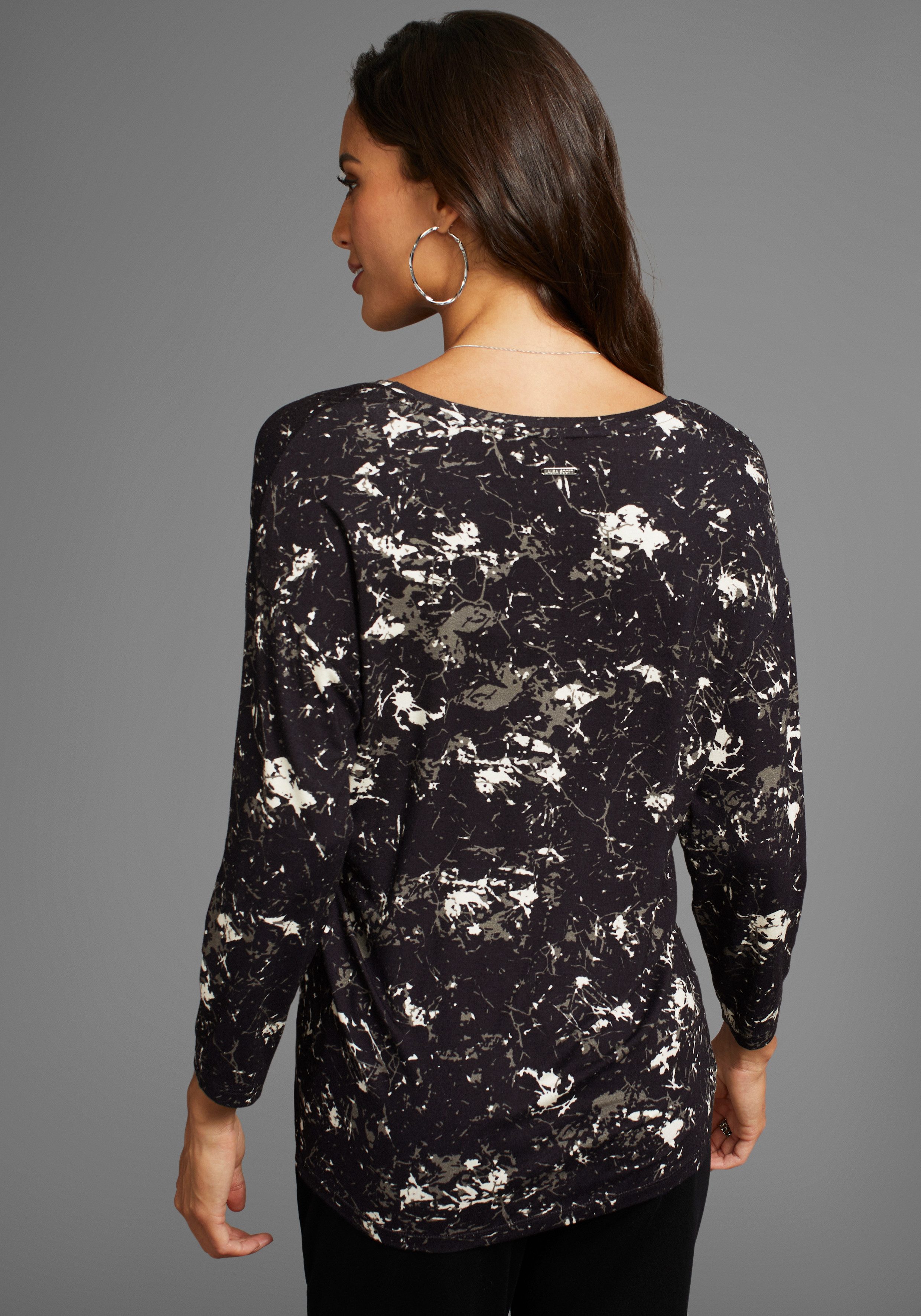 Laura Scott 3/4-Arm-Shirt 3/4-Arm, figurumspielende Passform, hüftlange Schnittform