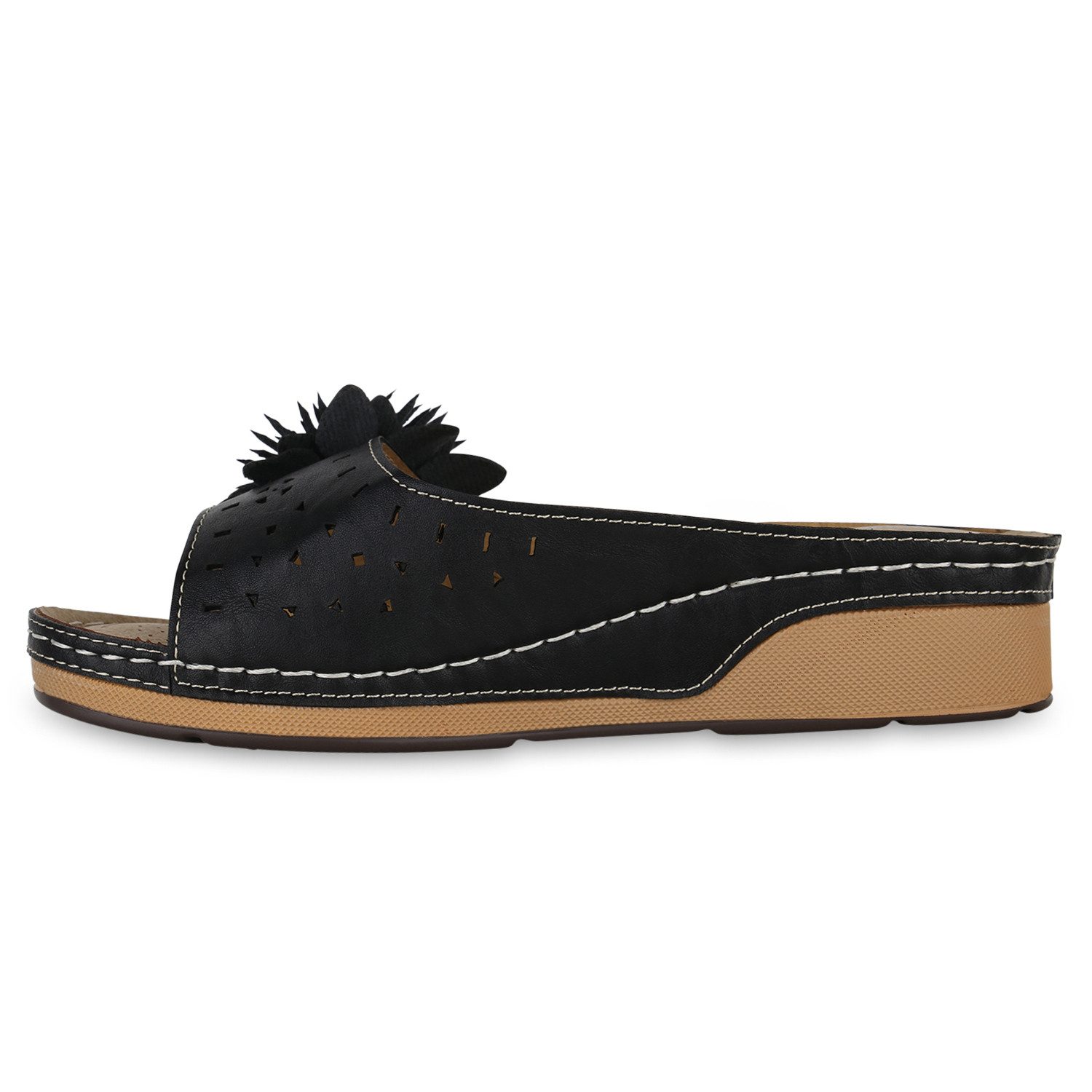 VAN HILL 841043 Sandalette Damen Pantoletten günstig online kaufen