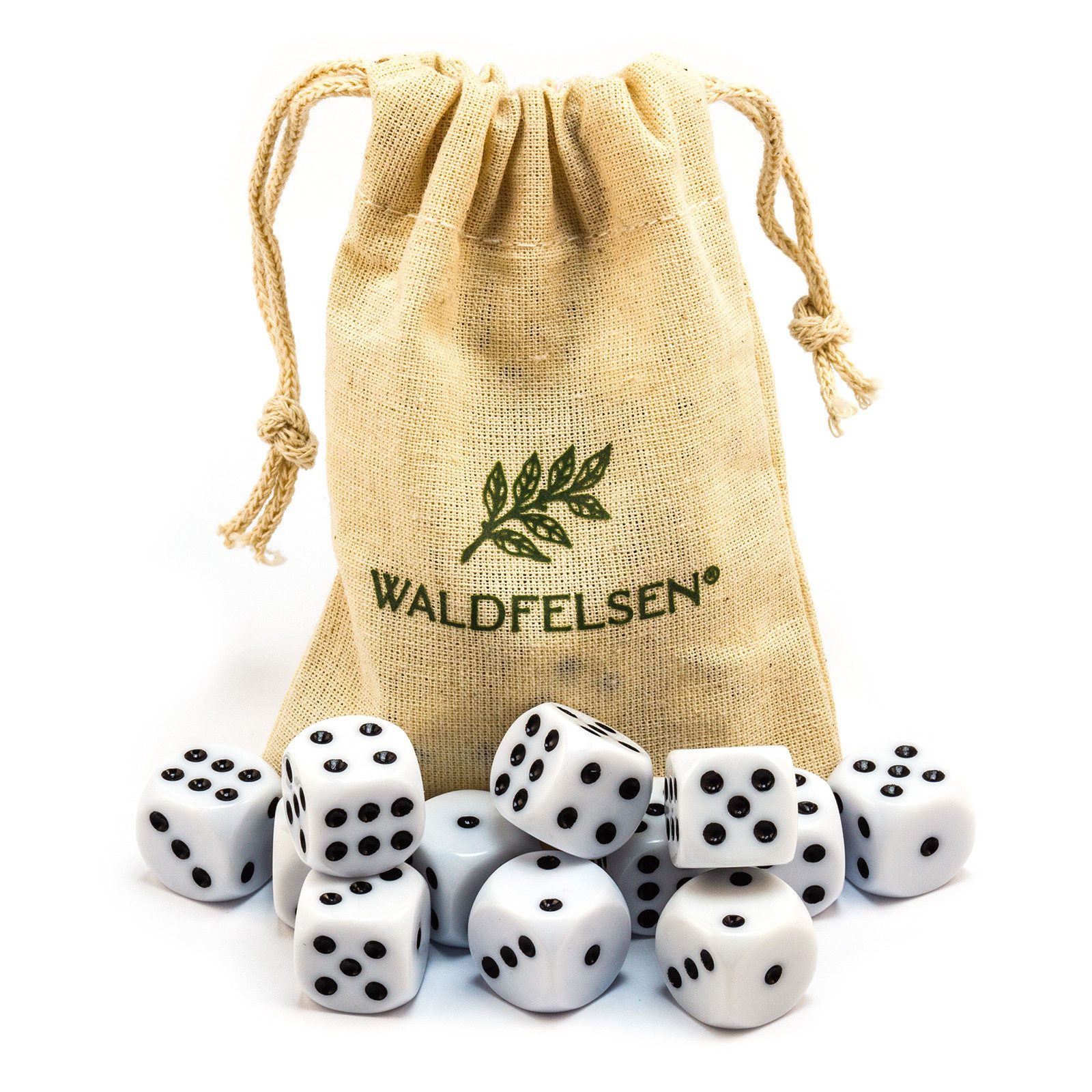 Waldfelsen Spiel – 2-50 Stk Standard Spielwürfel 16 mm Acrylwürfel Würfel bunt, Spielmaterial, Verschiedene Farben