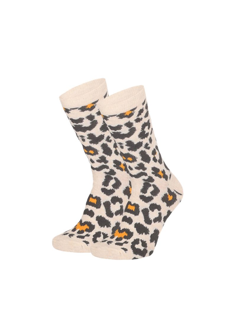 Yuhu Socken Damen 5er Pack Leopardenmuster Leo Print (5-Paar)