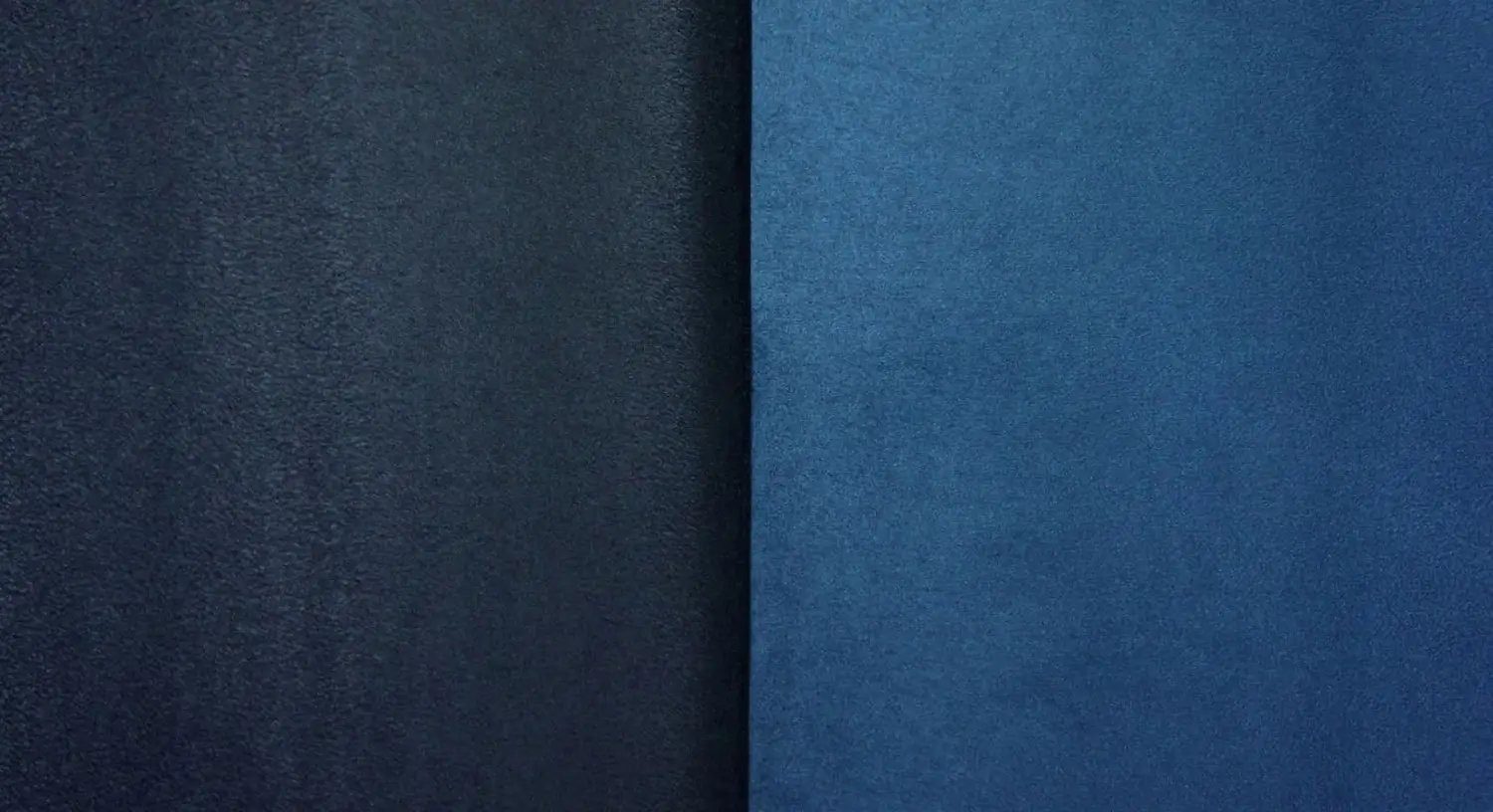 Stofferia Stoff Kunstleder Wildleder Reversibel Alaska Blau, Meterware