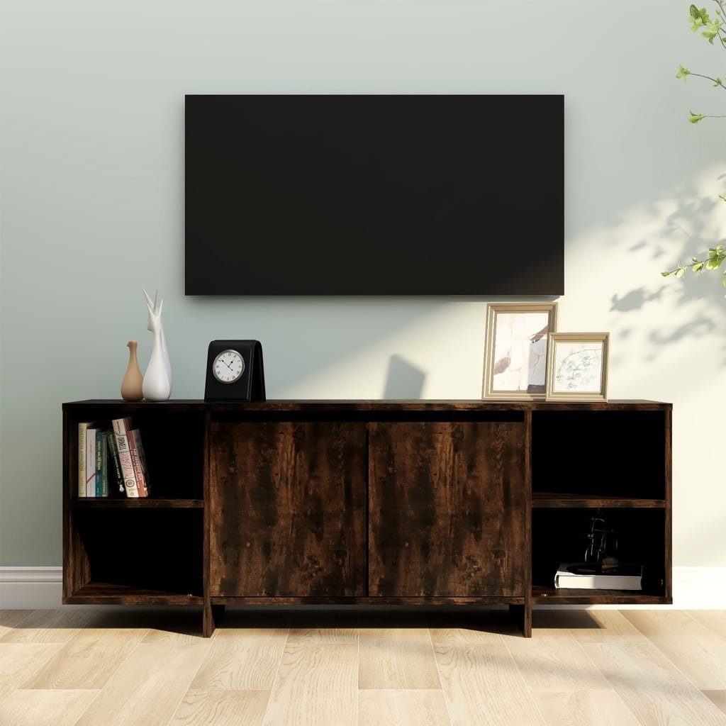 Holzwerkstoff TV-Schrank Räuchereiche 130x35x50 cm furnicato