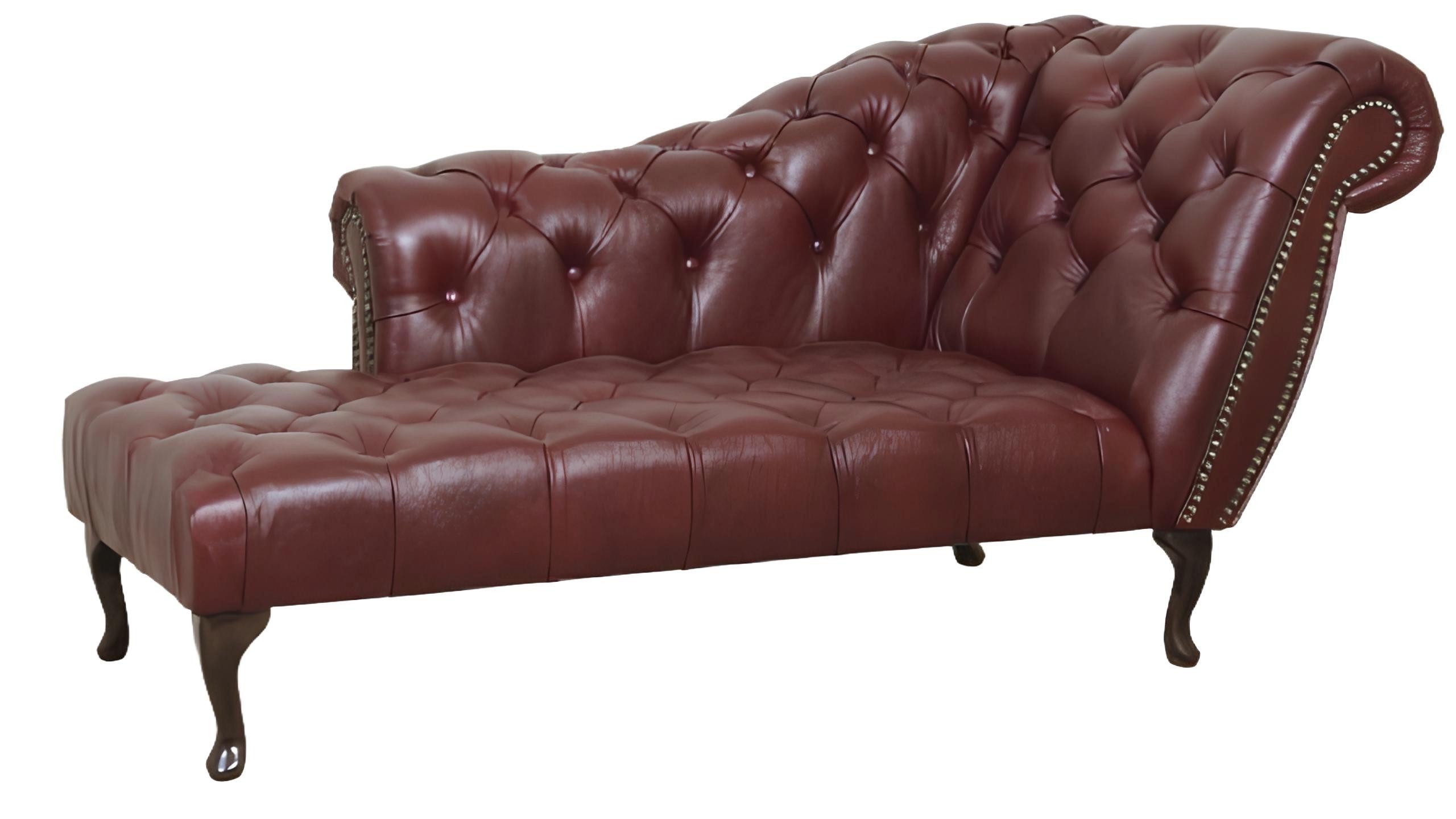 JVmoebel Chesterfield-Sofa Chesterfield Chaiselongues Couch Sofa Ledersofa 100% Leder Sofort, Made in Europa