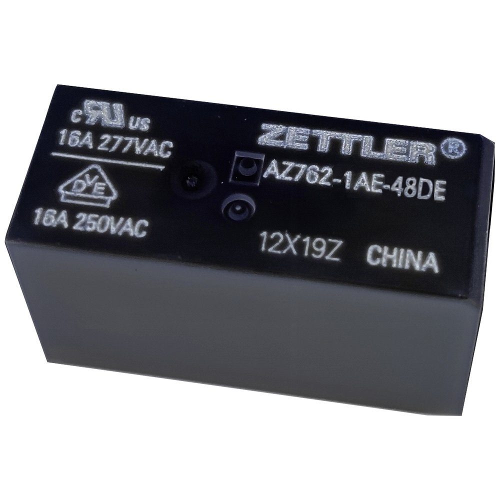 Zeitrelais Zettler Electronics AZ762-1AE-48DE Printrelais 48 V/DC 16 A 1 Schließe