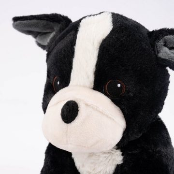 Warmies® Dekokissen Warmies Wärmestofftier Boston Terrier sitzend schwarz weiß Hirse-Lave