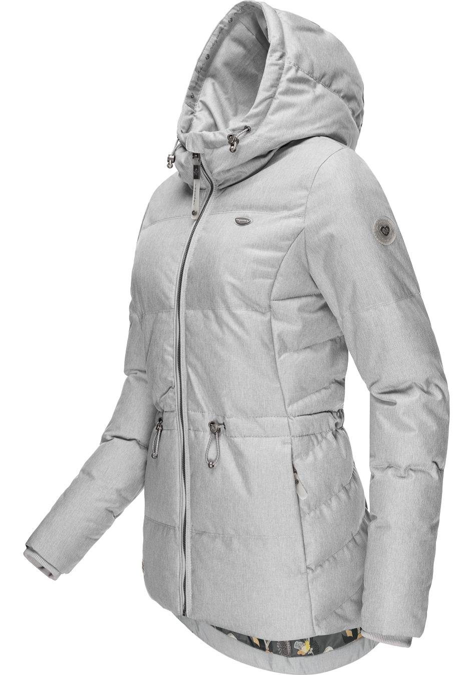 Anorak stylische und Intl. Calena Kapuze Gummizug Winterjacke Ragwear mit grau