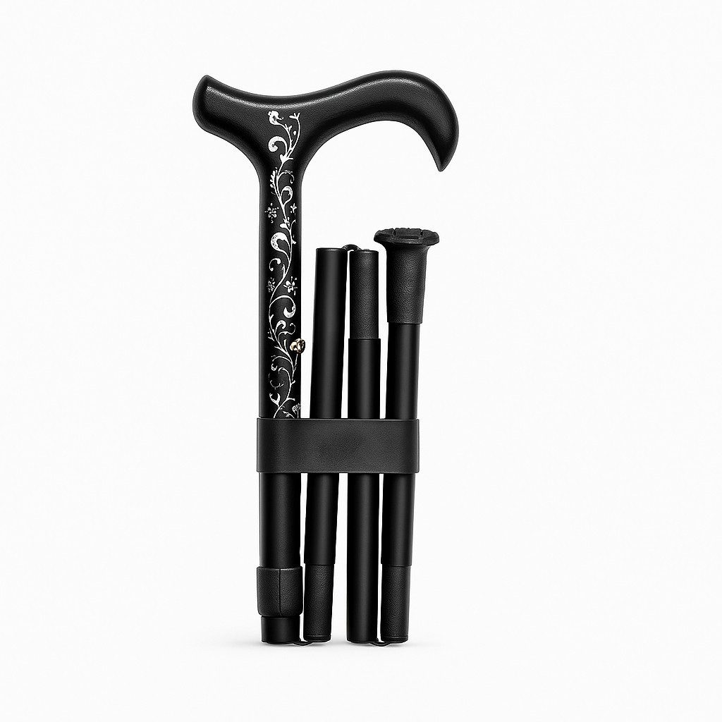 Popab Gehstock Faltbarer Gehstock Carbon-Gehstock „Lilly“ 80,5 - 90,5 cm, 1-tlg., faltbar