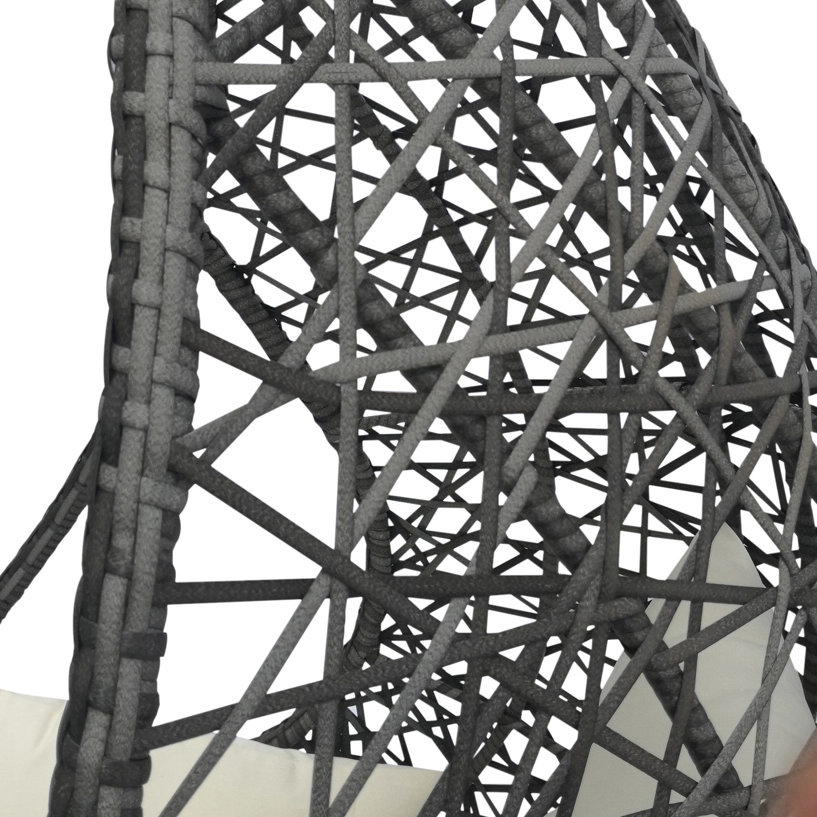 Greemotion Hängesessel Indoor & Outdoor Kuba Hängeschaukel mit Gestell schwarz inkl. Kissen