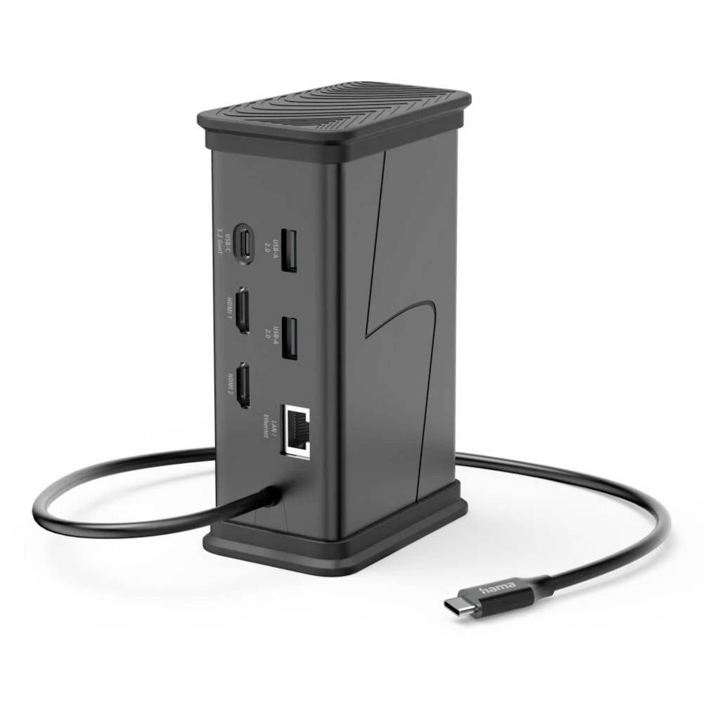 Hama Laptop-Dockingstation USB-Hub Connect2Office Black USB-C® Power Delivery 00200150