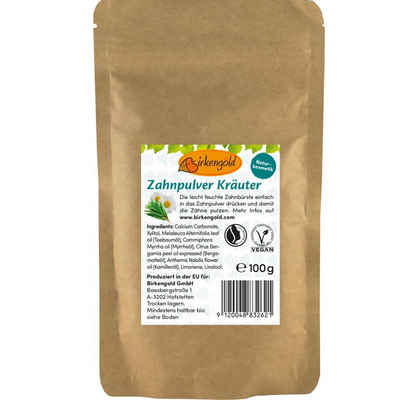 Birkengold Zahnpasta Zahnpulver Kräuter, Gold, 100 g