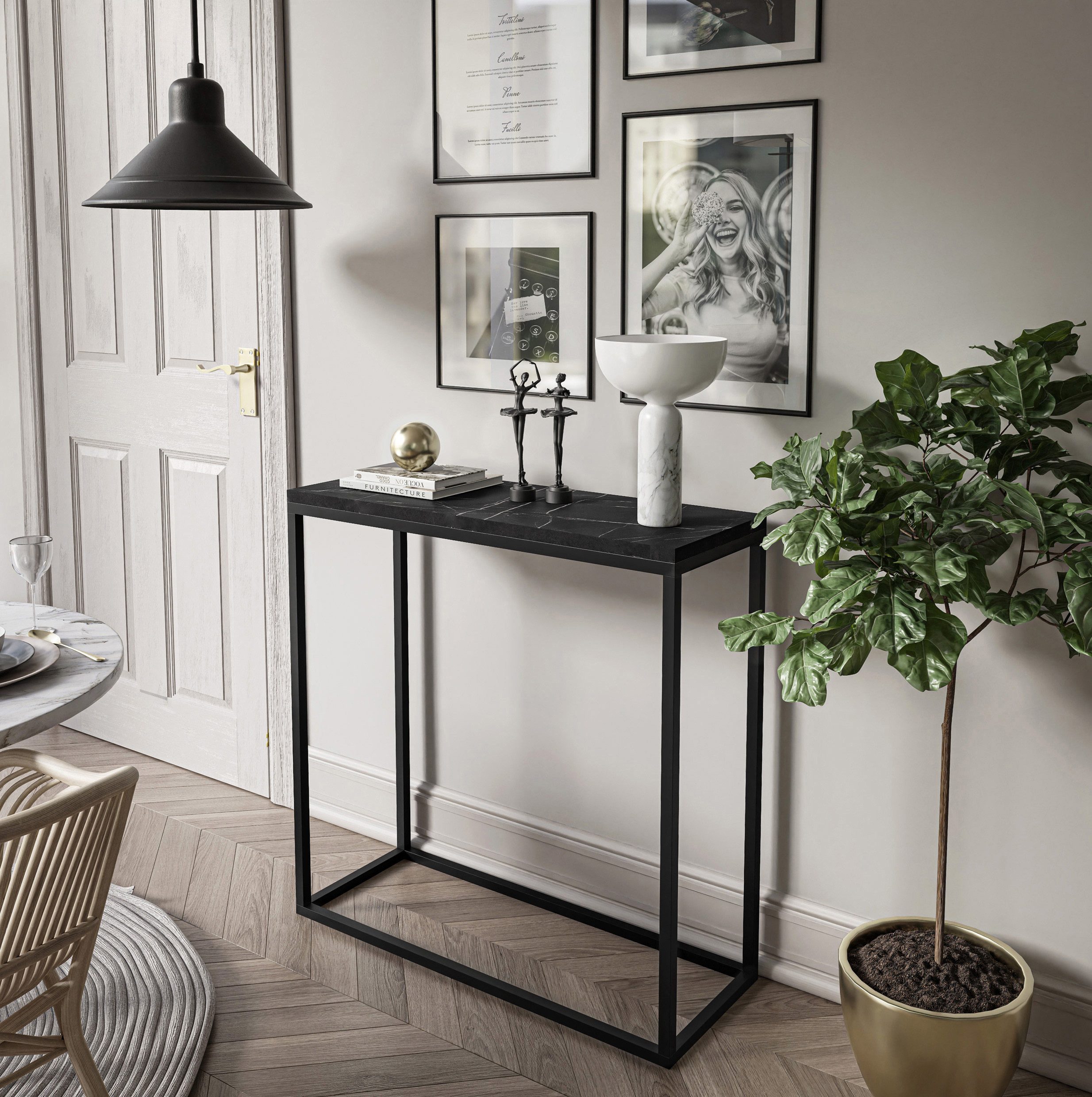 Lookway Konsolentisch MODERN GRIGIA – eleganter Tisch für Wohnzimmer und Fl günstig online kaufen