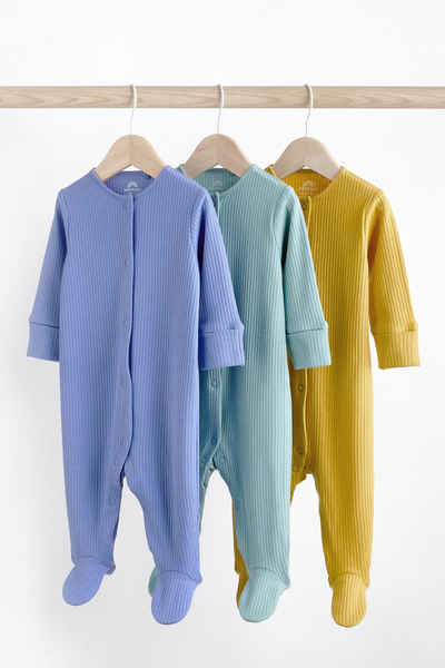 Next Schlafoverall 3er-Pack Babyschlafanzüge aus Baumwolle (3-tlg)