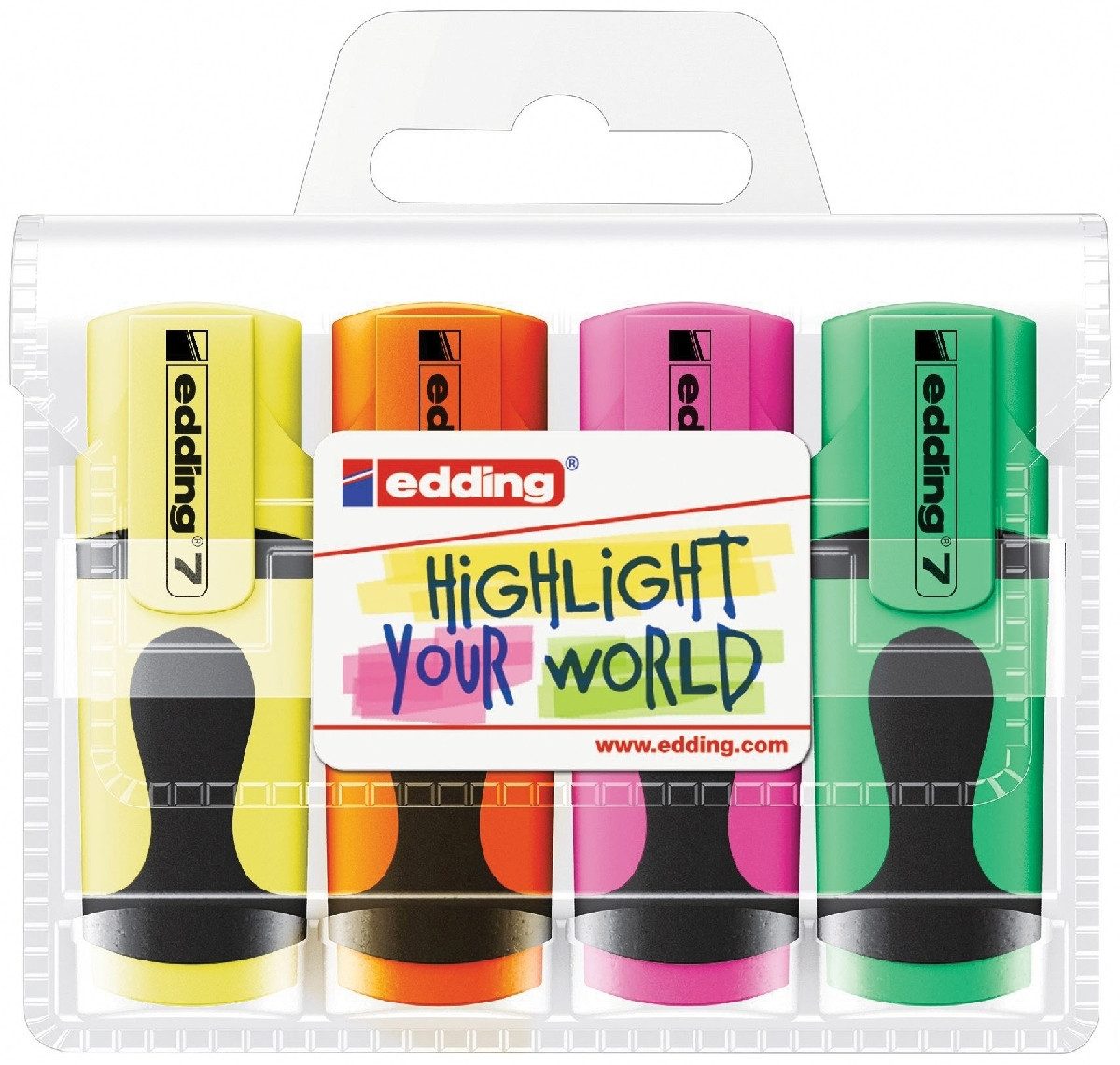 edding Marker Textmarker edding 7 mini highlighter 1-3 mm sortiert VE=20x4 Stück