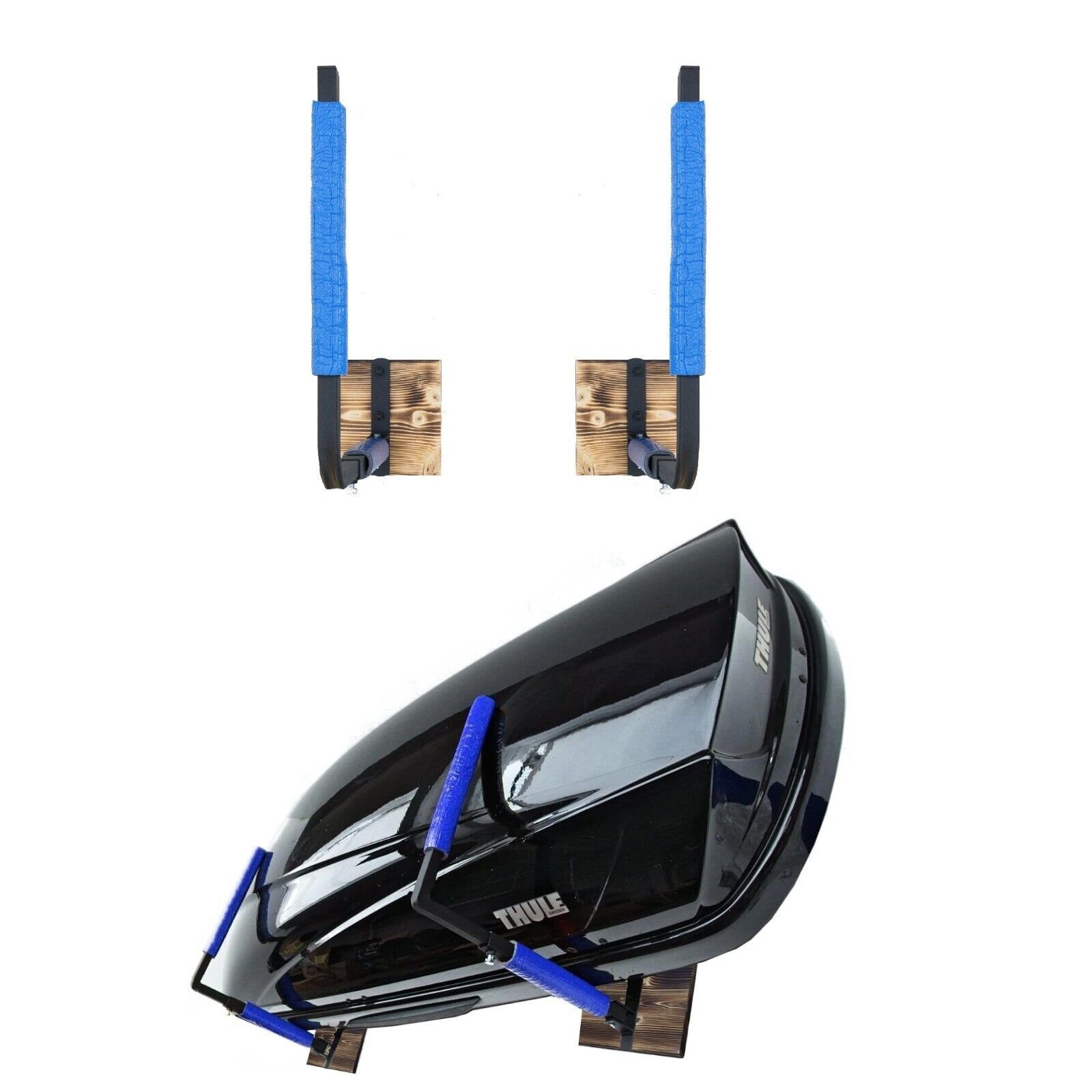 QLS Dachbox-Halterung BOX1 mit Brett, (verstellbarer Wandhalter 33-57 cm zur Aufbewahrung von Dachkoffer)