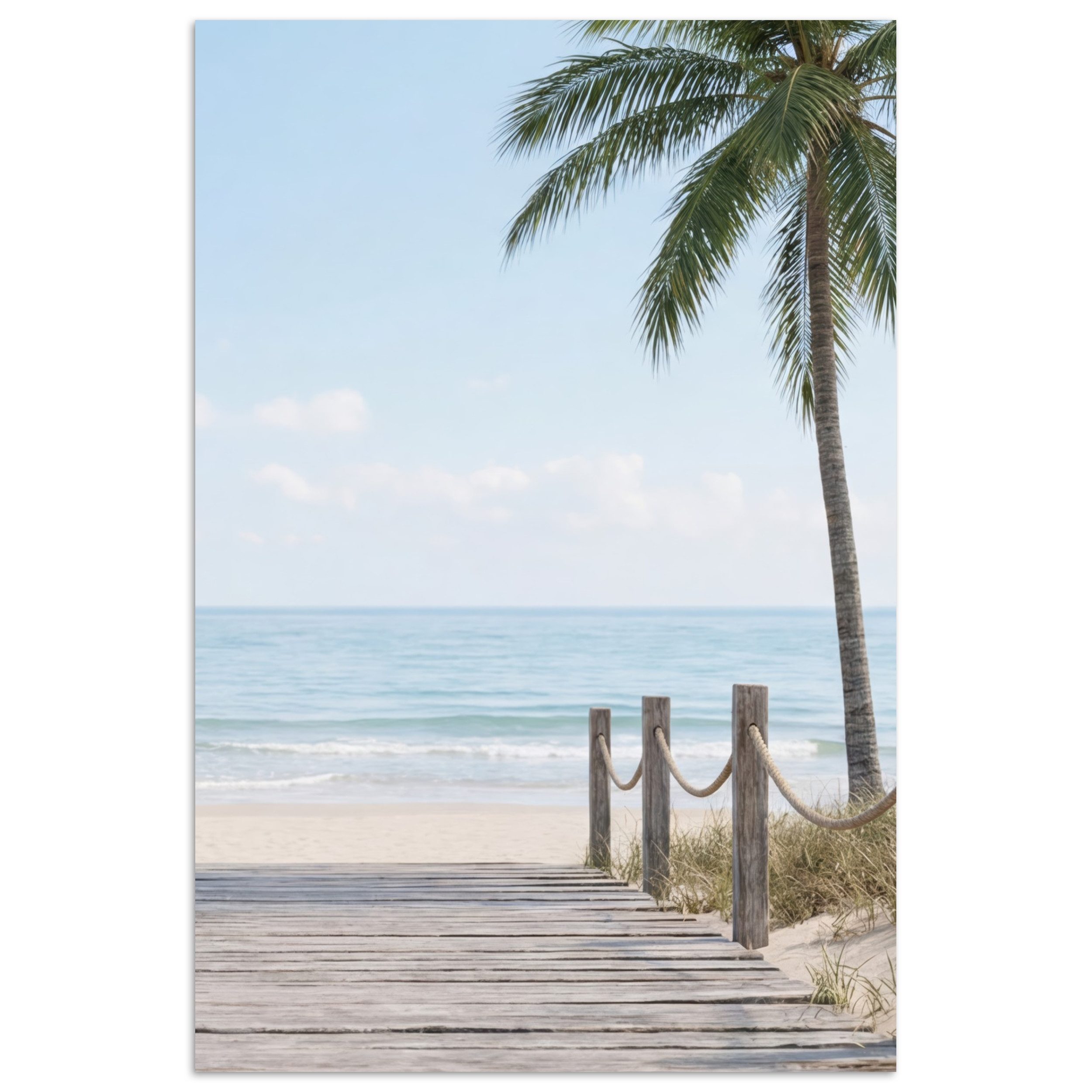 Poster Palmen - Weg - Horizont