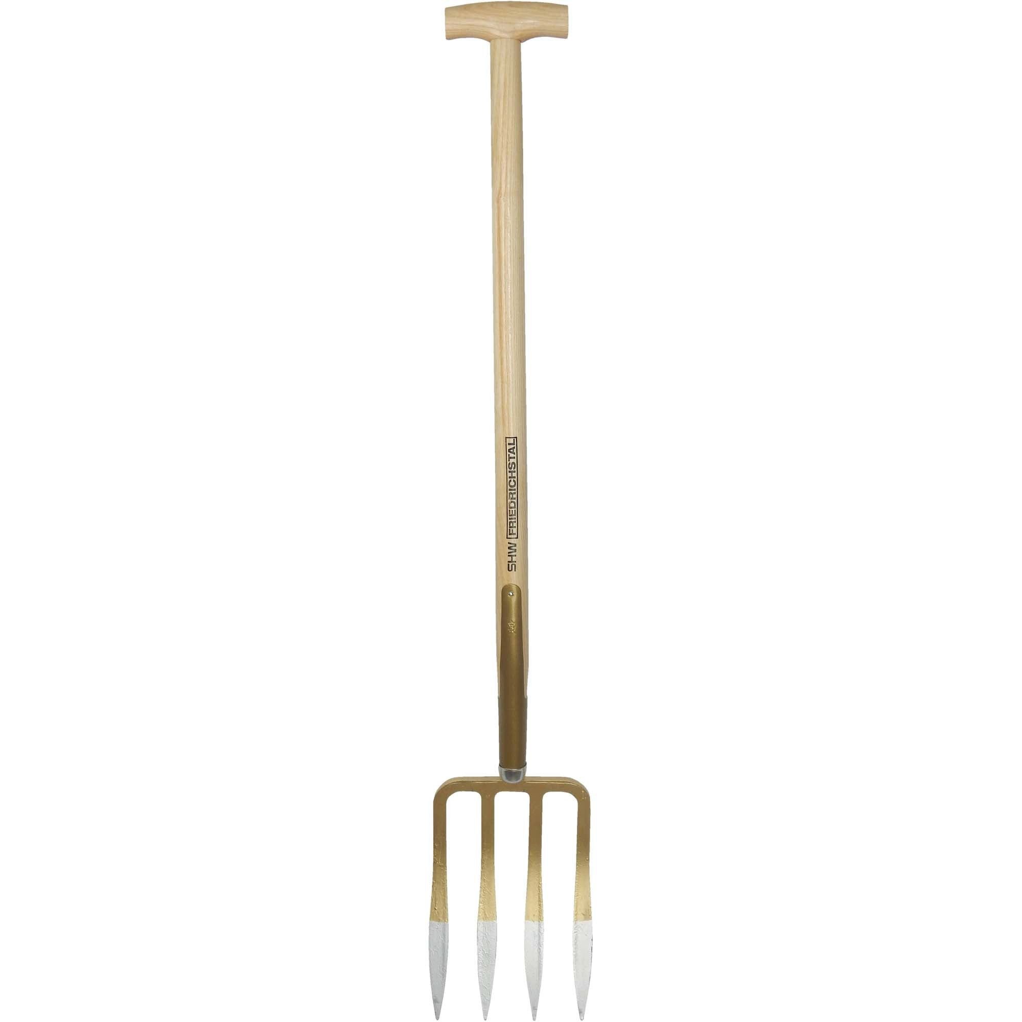 SHW Spatengabel SHW Spatengabel mit Lanzenzinken Gr. 310 x 200 mm mit Eschenstiel, 31 cm Arbeitsbreite, Ergonomischer Eschenholzstiel