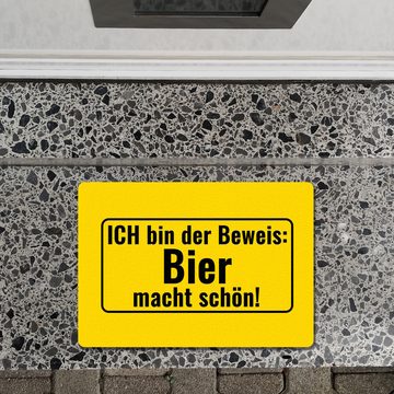 Fußmatte Fussmatte mit Alkohol-Spruch Ich bin der Beweis: Bier macht schön!, speecheese