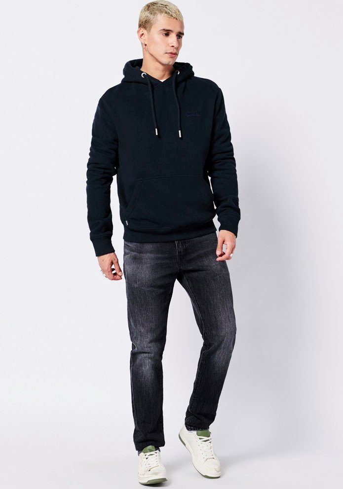 Kapuzensweatshirt HOOD eclipse LOGO Superdry navy EMB