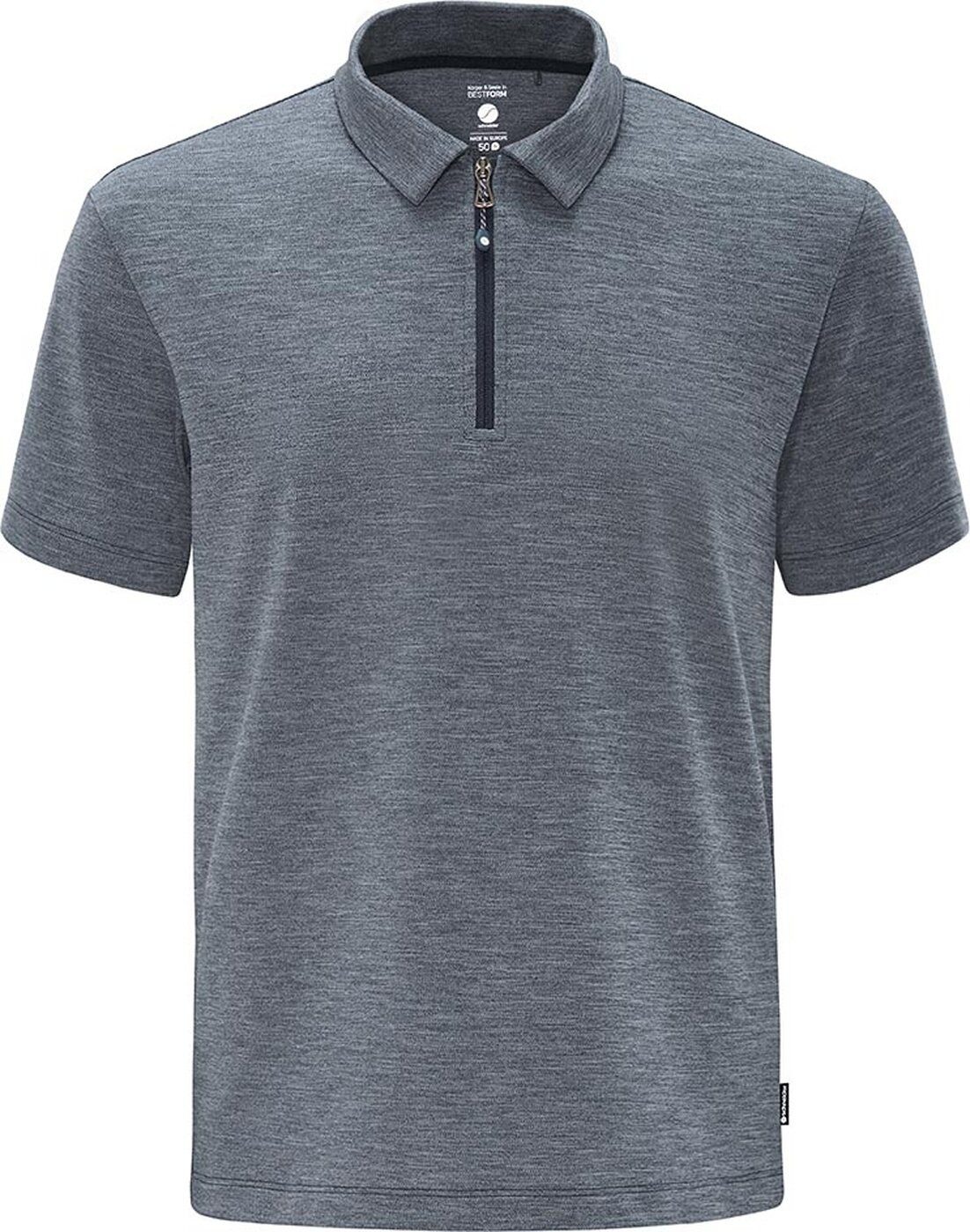 SCHNEIDER Sportswear Poloshirt MELM-POLO ELBLAU-MELIERT
