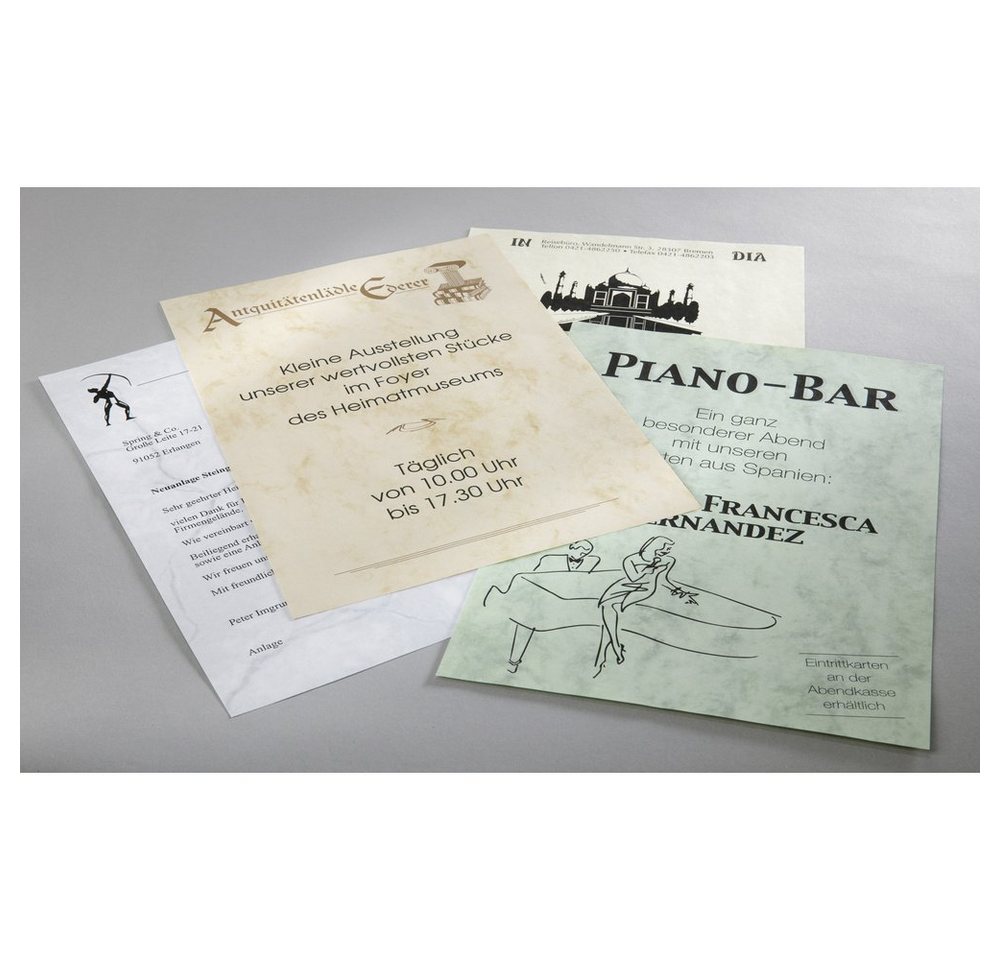 Thumbnail - Sigel Designpapier Sigel DP181 Motivpapier Marmor DIN A4 90 g/m² Beige 25 Blatt