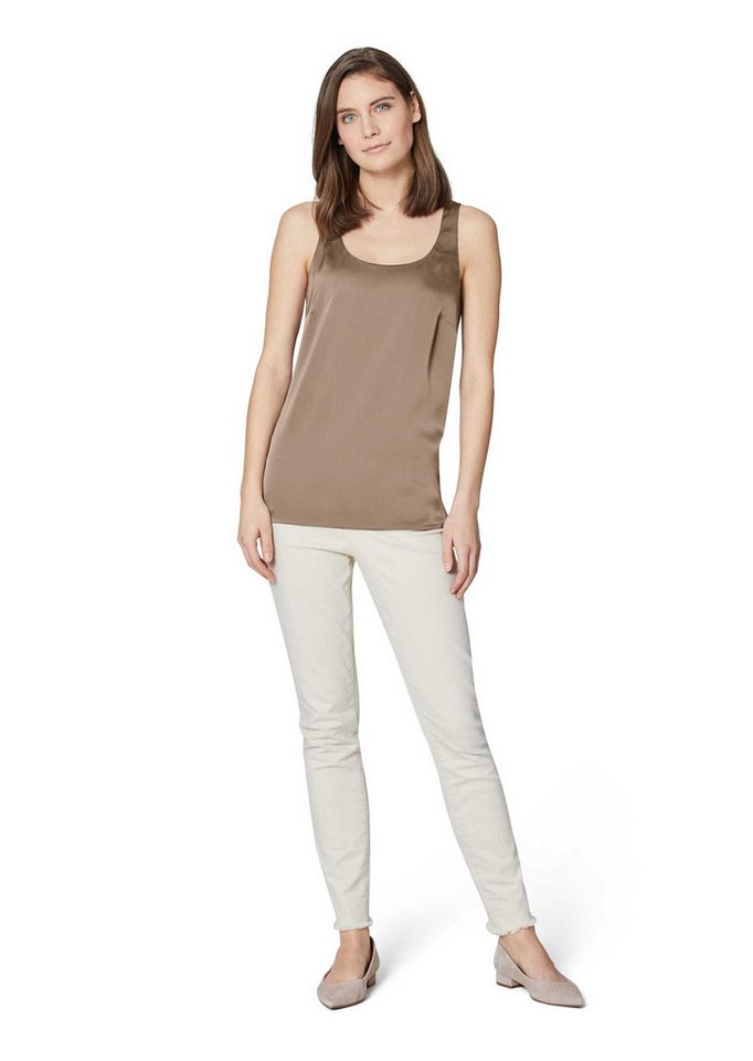 MADELEINE Shirttop Top aus feinem Glanz-Satin
