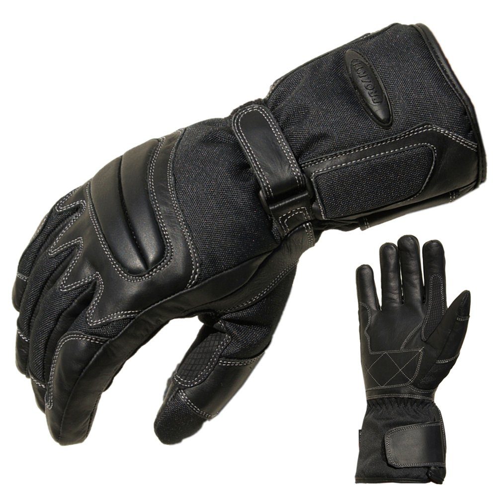 PROANTI Motorradhandschuhe für Regenwetter geeignet, wasserdicht, Regen  Winter Motorradhandschuhe mit Lederhandinnenfläche
