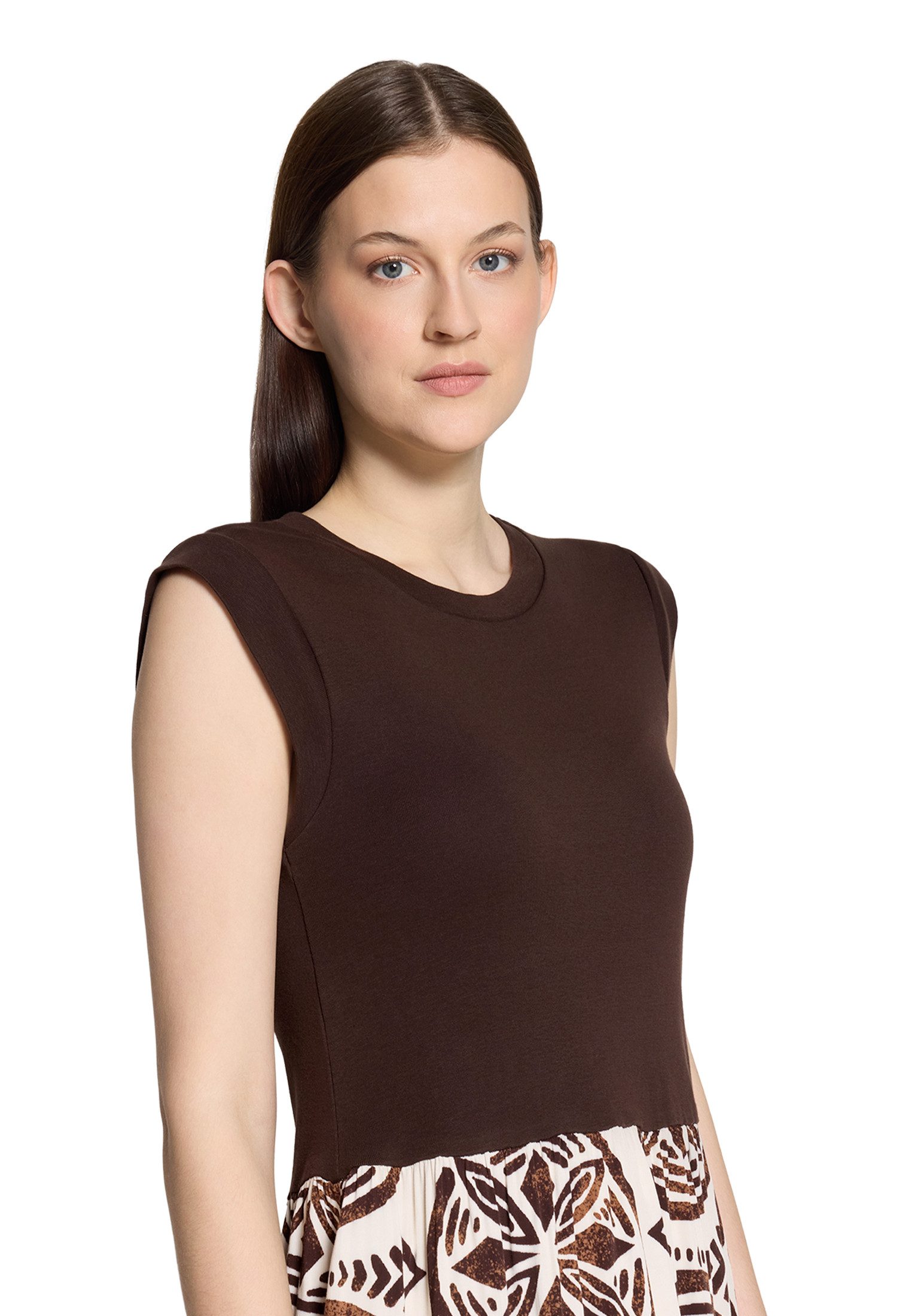 Cartoon Druckkleid Damen mit Eingrifftaschen