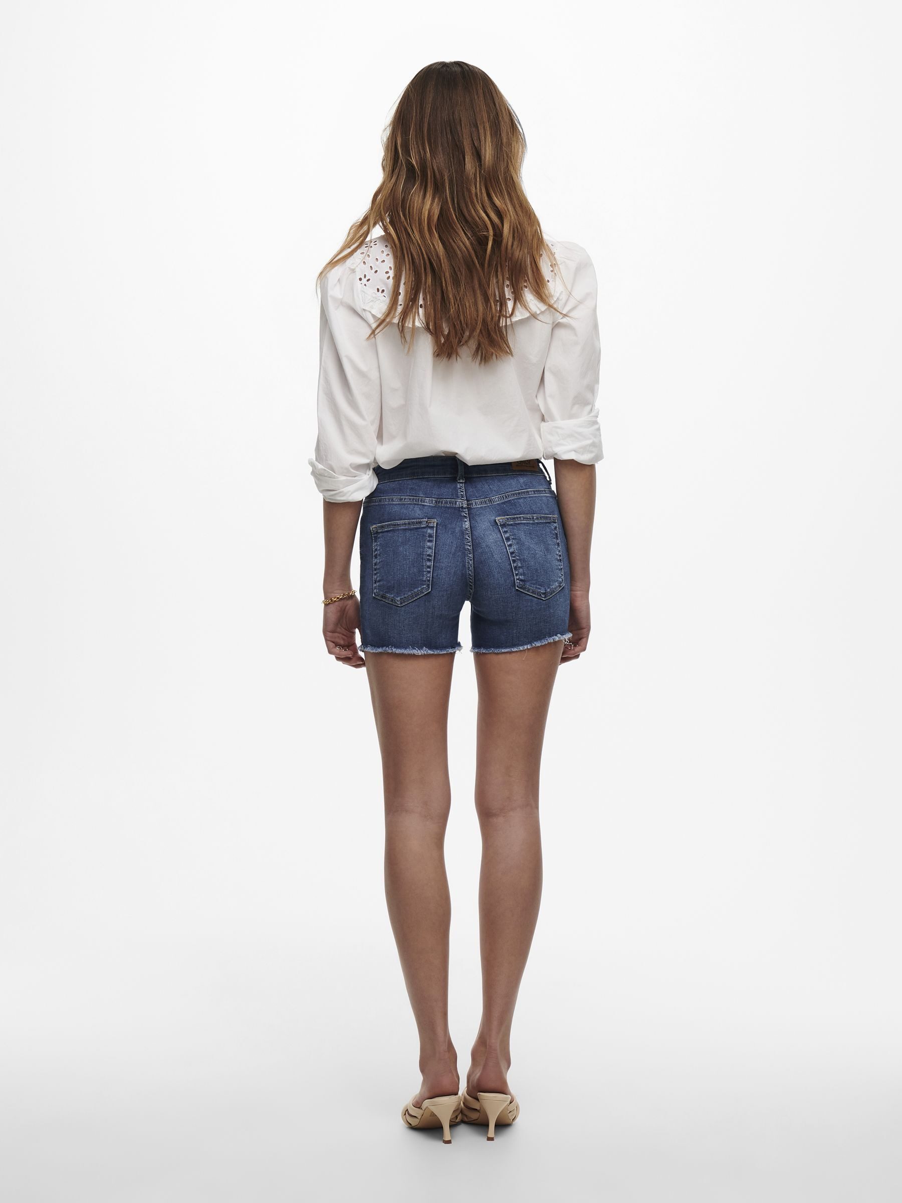 ONLY Jeansshorts kurze Denim Jeans Knopf günstig online kaufen