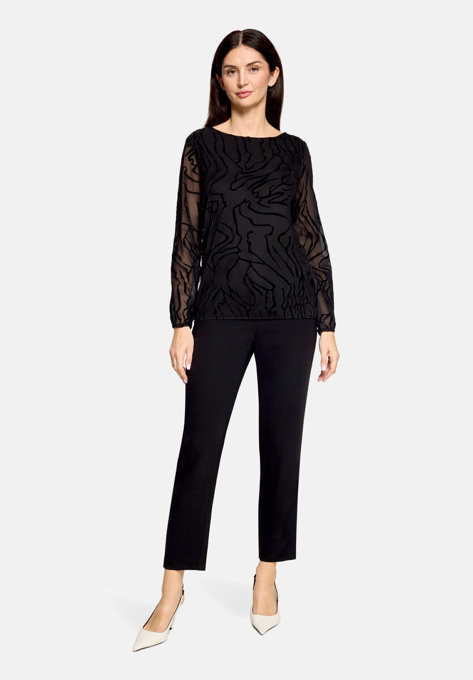 Betty&Co Kurzarmshirt Damen mit Raffung (1-tlg)
