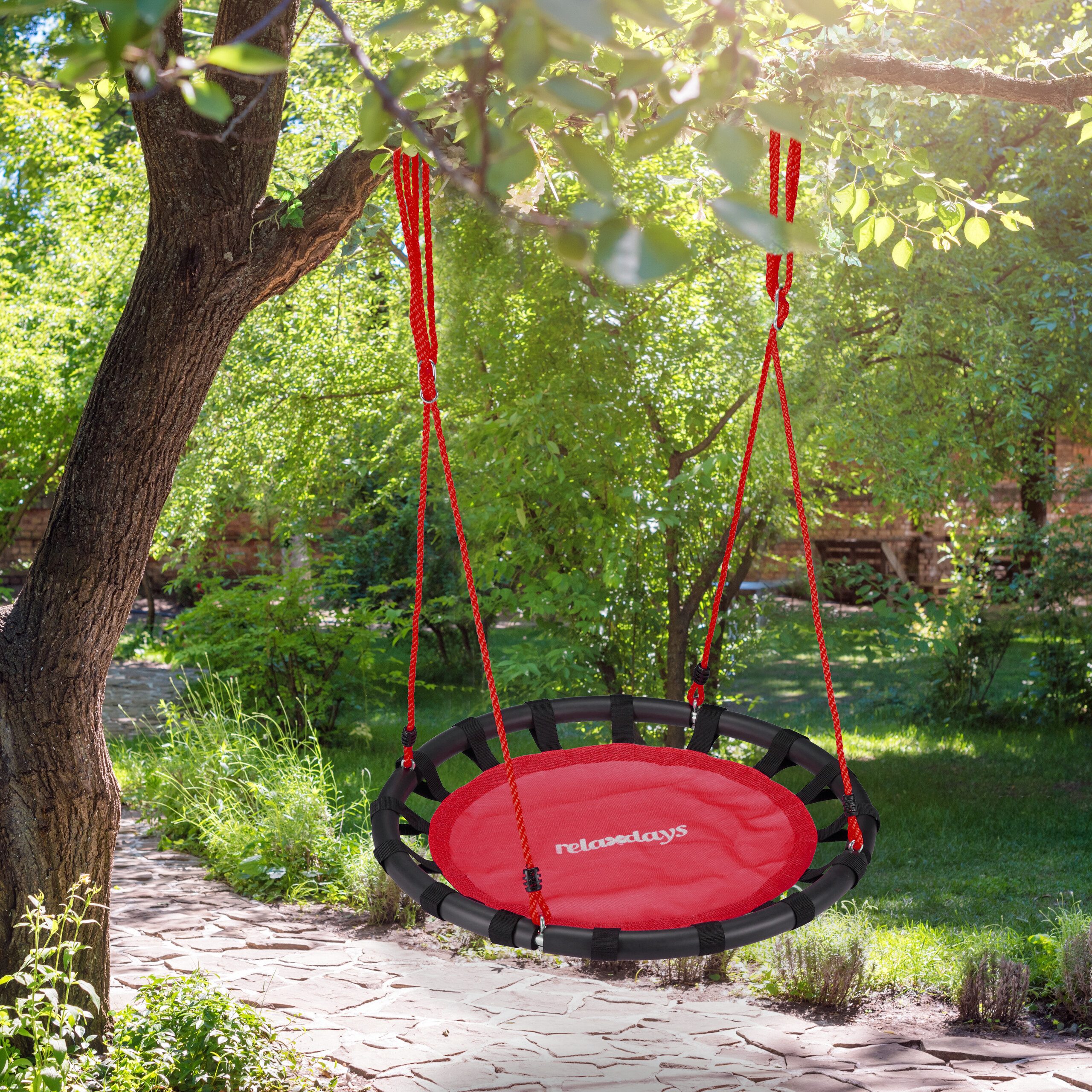 relaxdays Nestschaukel 80cm, Rot günstig online kaufen