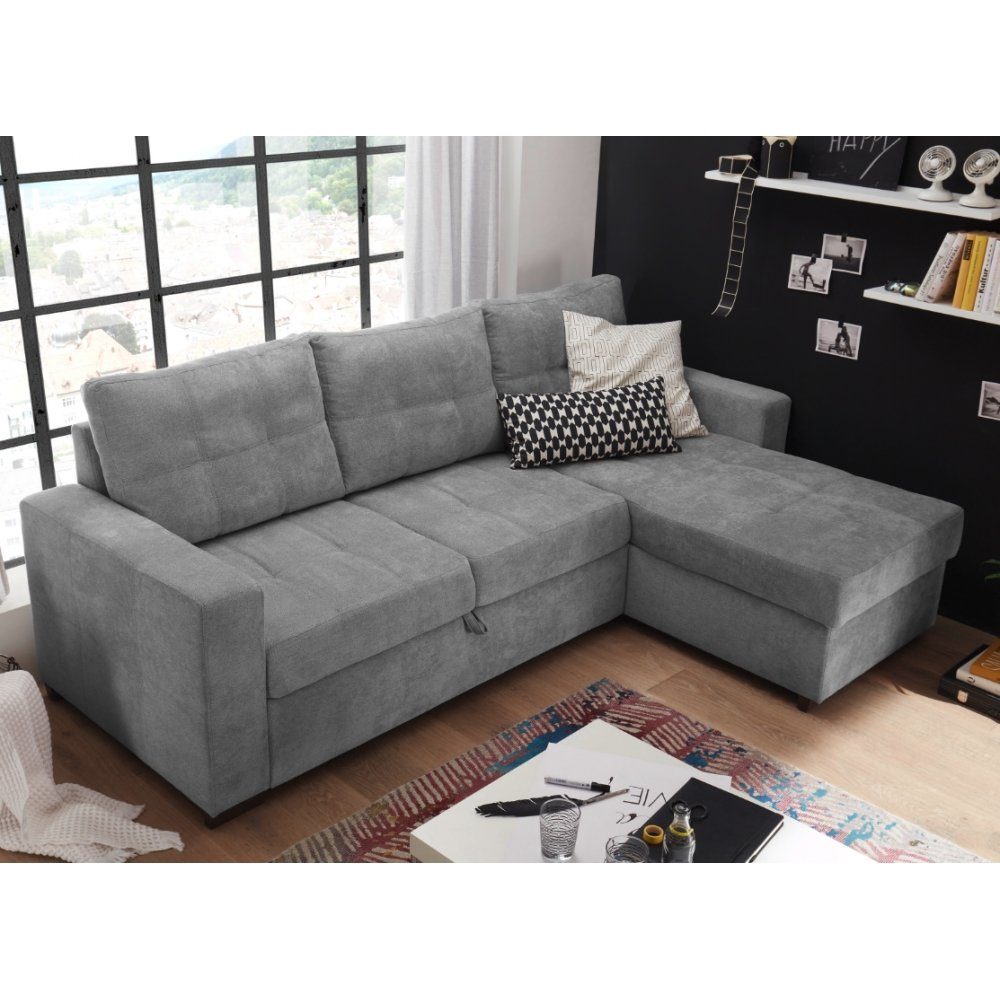 Sofa Wohnlandschaft Garnitur Black Eck ca. x ADONE Polster Couch 230 cm White Red Grau 154