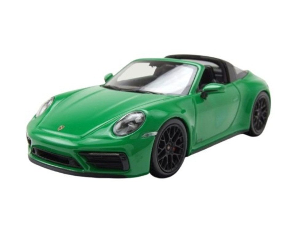 Minichamps Modellauto Porsche 911 992 Targa 4 GTS 2022 grün, Maßstab 1:43