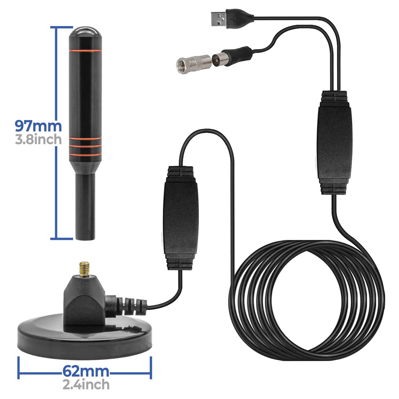 Adapter Universe 5m 30dbi DVB-T2 Full HD Antenne Leistungsstarke Stabantenne Stabantenne