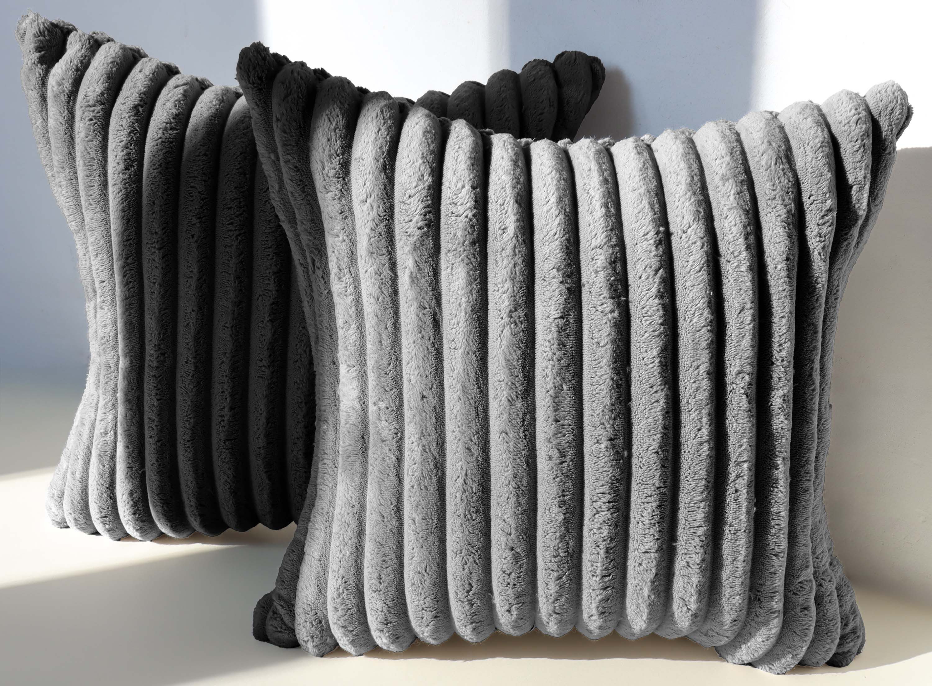 Amilian Kissenbezüge 2er Set - Dekokissenbezug - Kissenhüllen - Zierkissenbezüge, (2 Stück), (40x40 cm) Kissenbezug für Sofa; Dekokissen; Kissen; Zierkissen