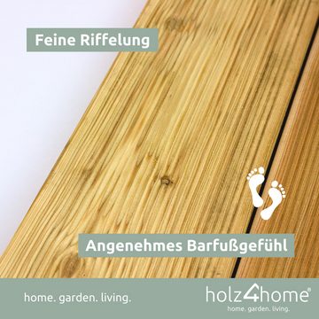 holz4home Holzfliesen Terrassenfliese aus Lärchenholz I 57,2x57,2 cm I Fein Geriffelt