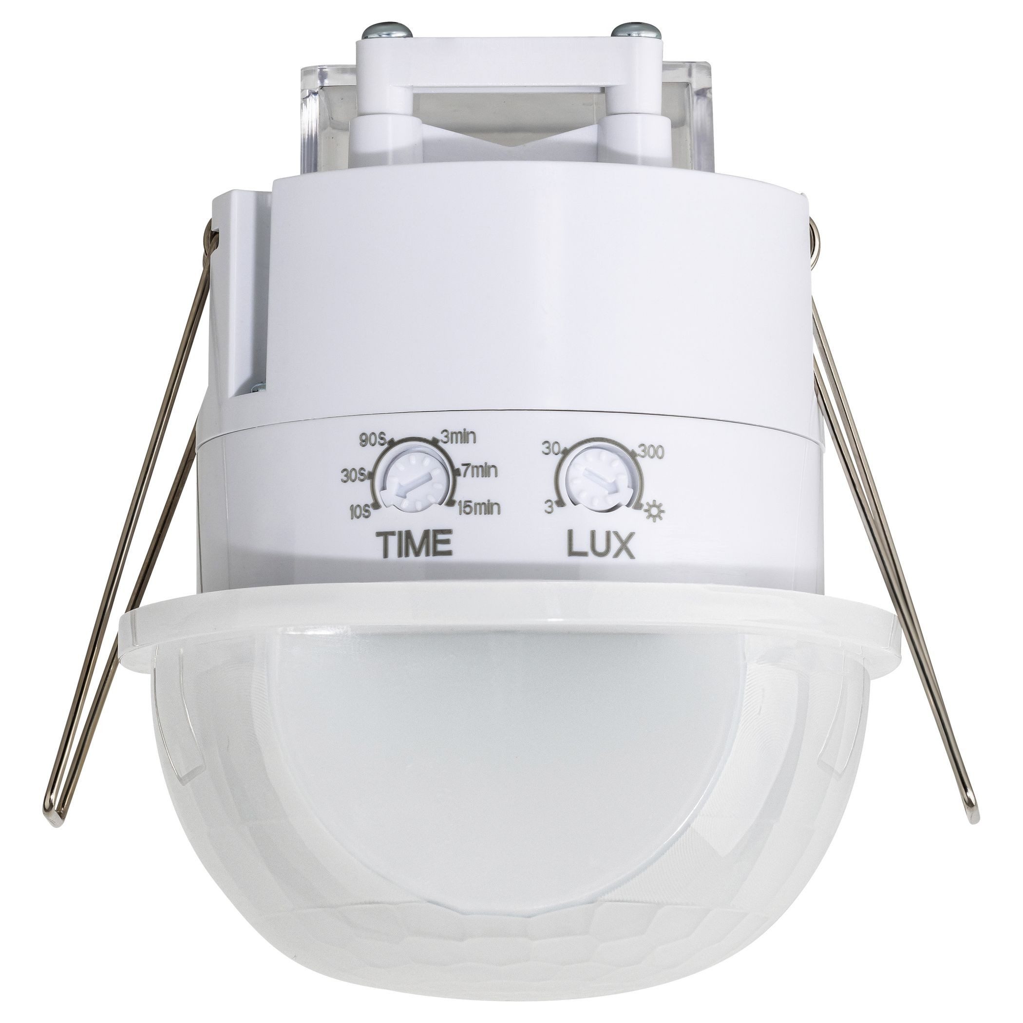 SEBSON Bewegungsmelder Infrarot Sensor Unterputz Decke - programmierbar Reichweite 30m 360°, (1-St), Einbauloch Ø63-68mm, LED geeignet 1.000W, IP20, 230V, 3 Draht