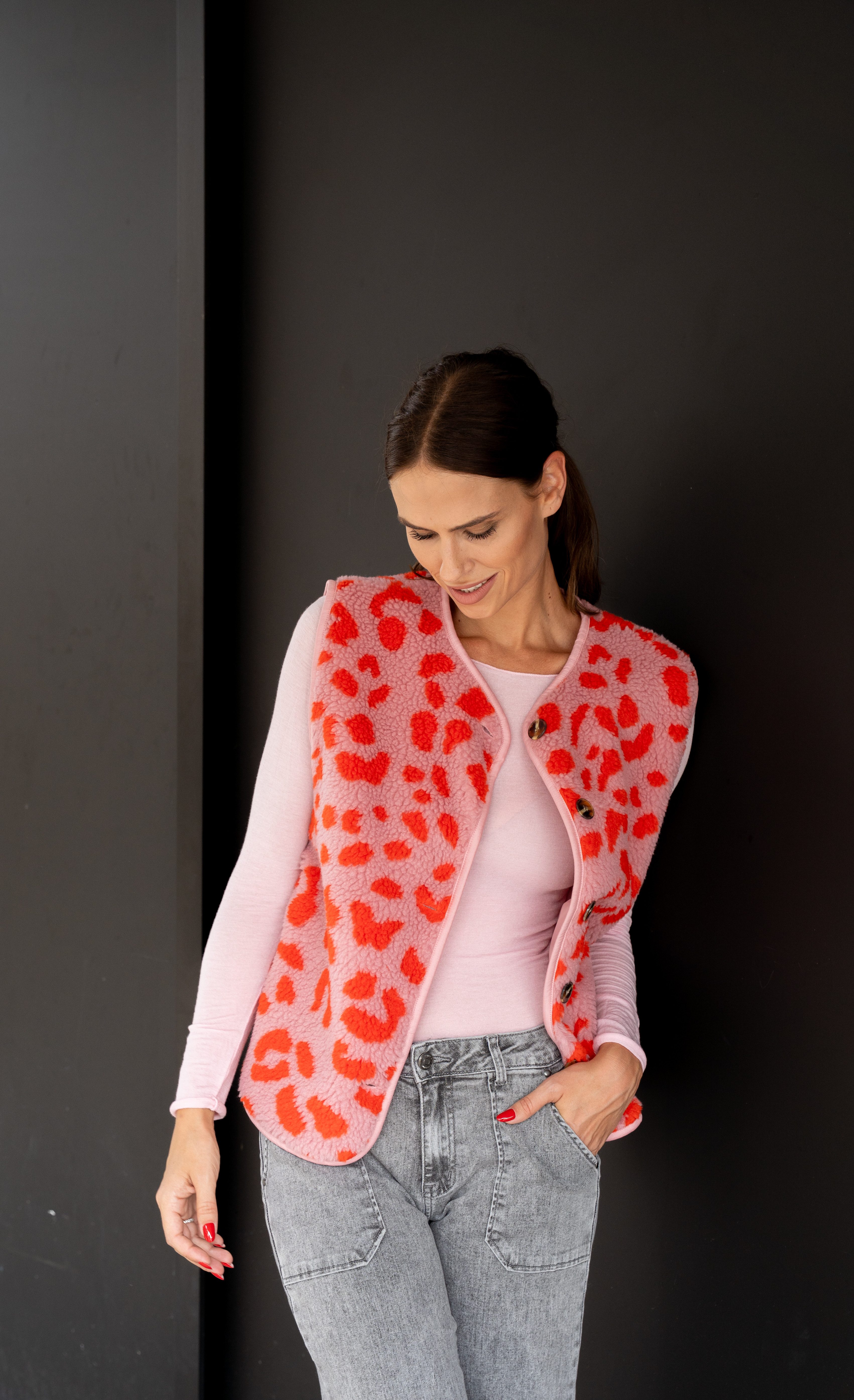 von Herzen Fellimitatweste LEO TEDDYWESTE "PINK PANTHER" - Onesize - Leopri günstig online kaufen