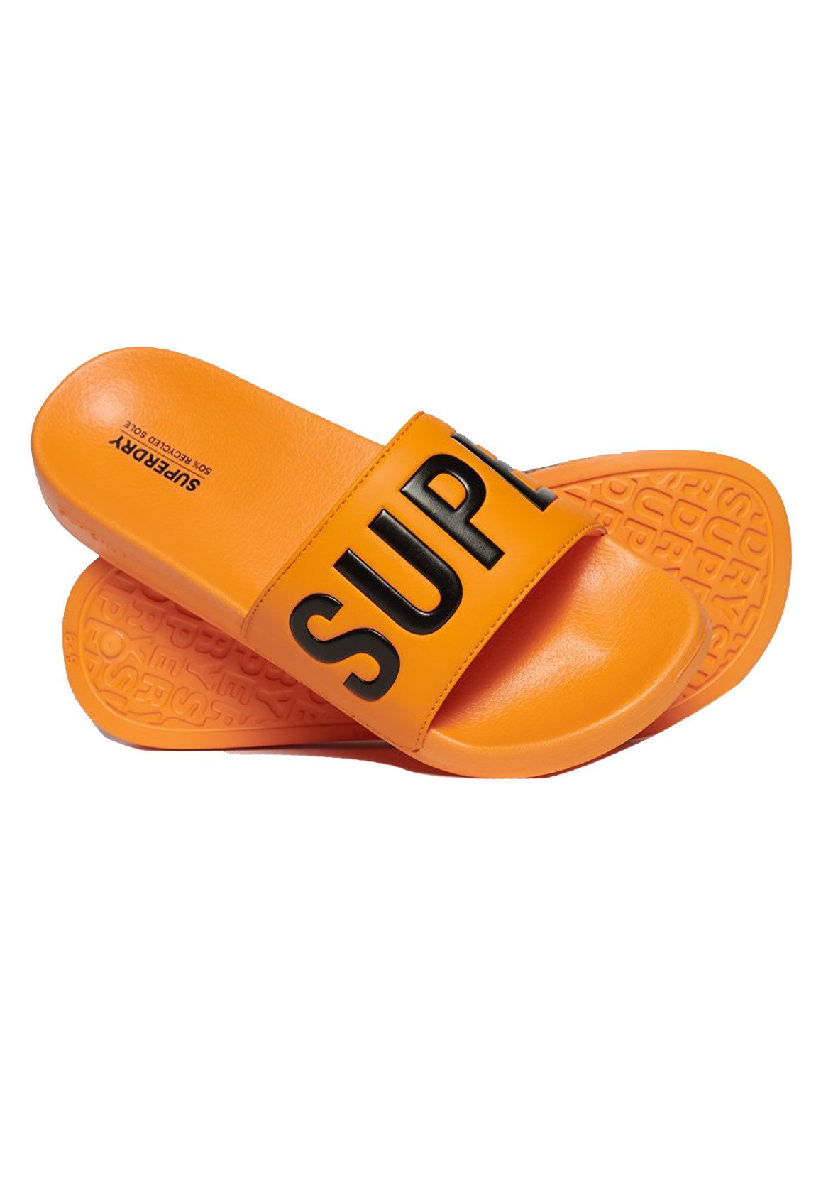 Superdry Superdry Herren Bade-Sandalen CORE VEGAN POOL SLIDE Bright Marigold Badesandale