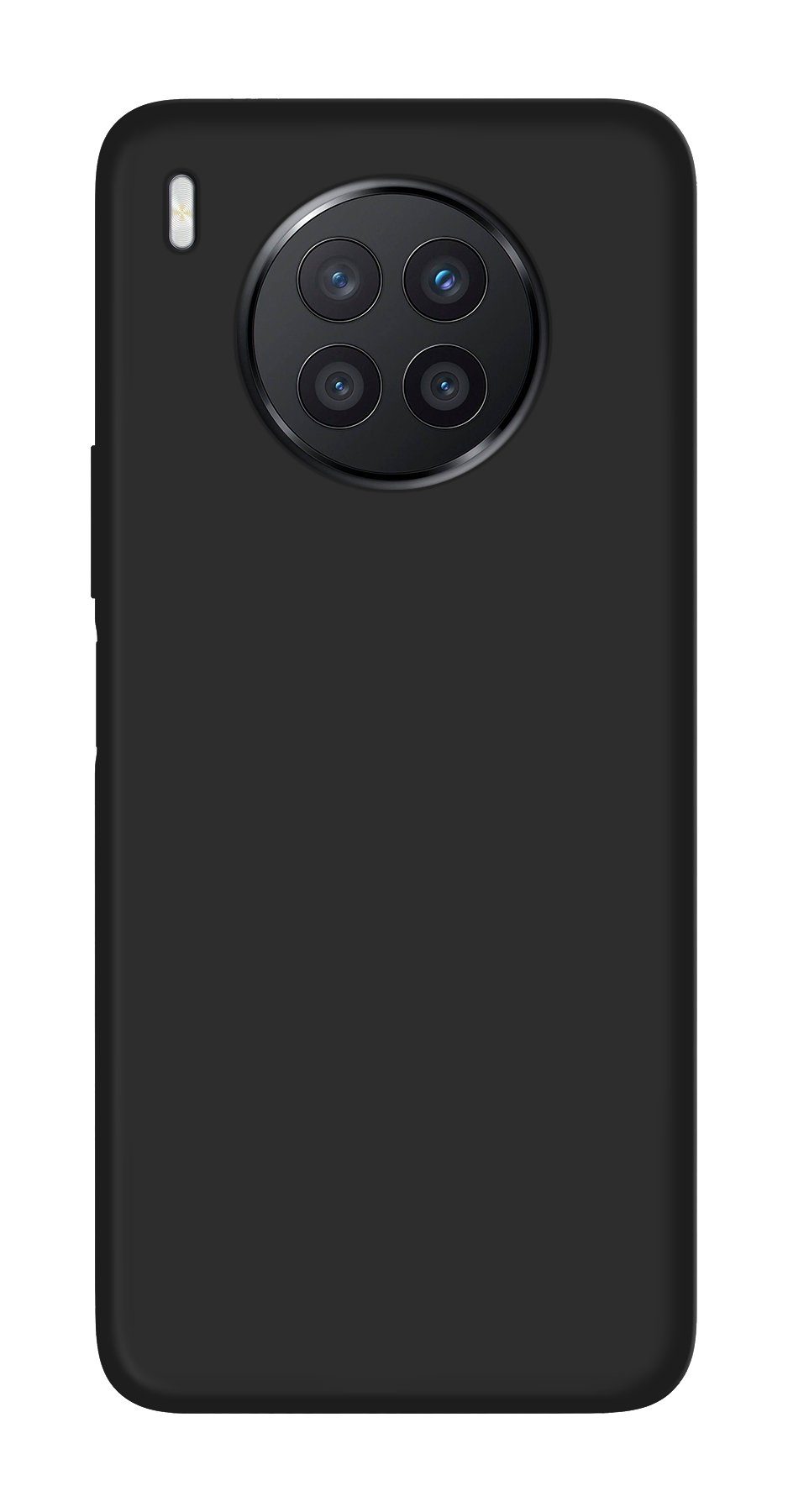 cofi1453 Handyhülle Silikon Hülle Basic Huawei Nova 8i Schwarz, Case Cover Schutzhülle Bumper