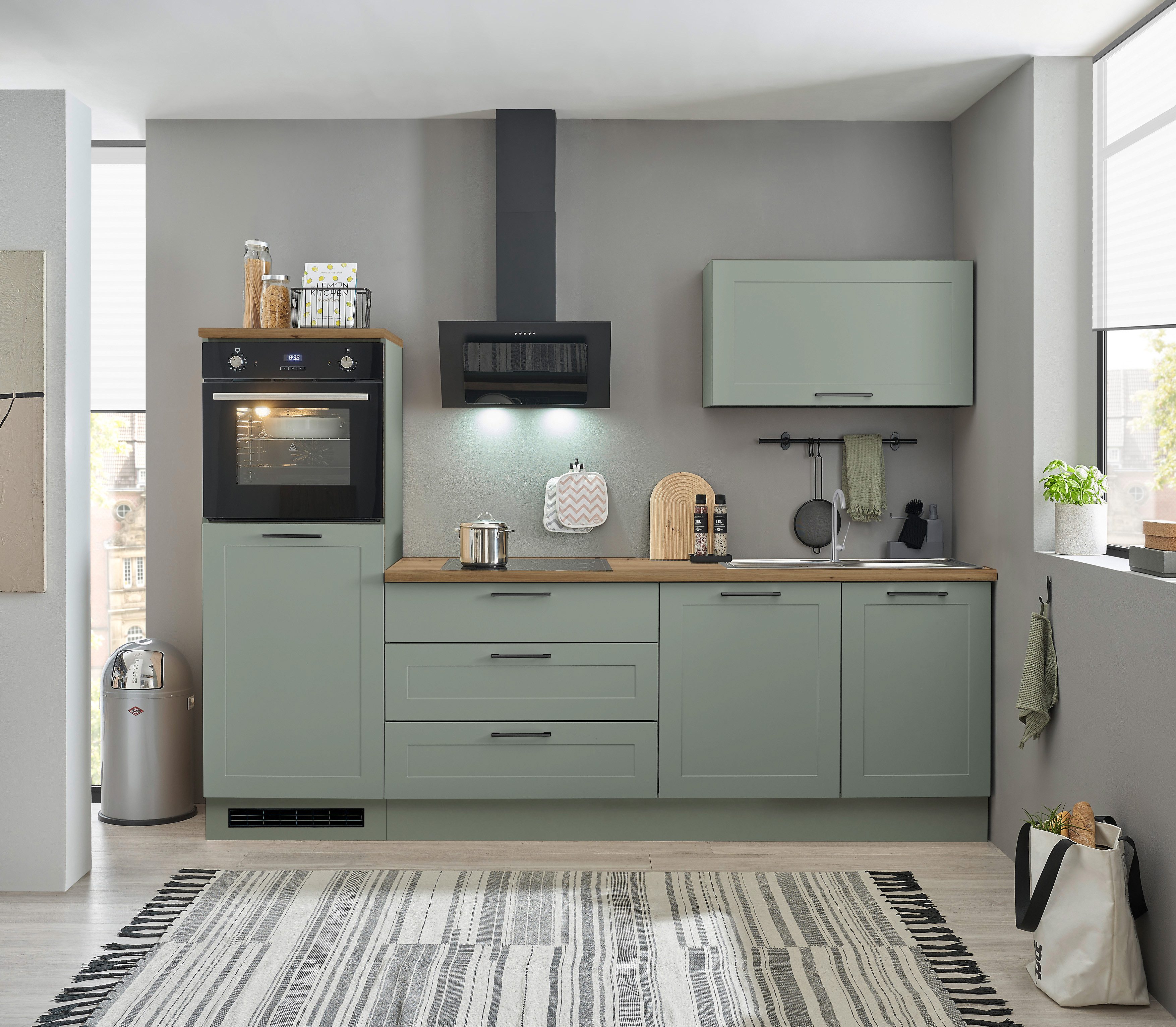 BASIC by Balculina Küchenzeile "Marsi", Breite 260 cm, wahlweise mit E-Gerä günstig online kaufen